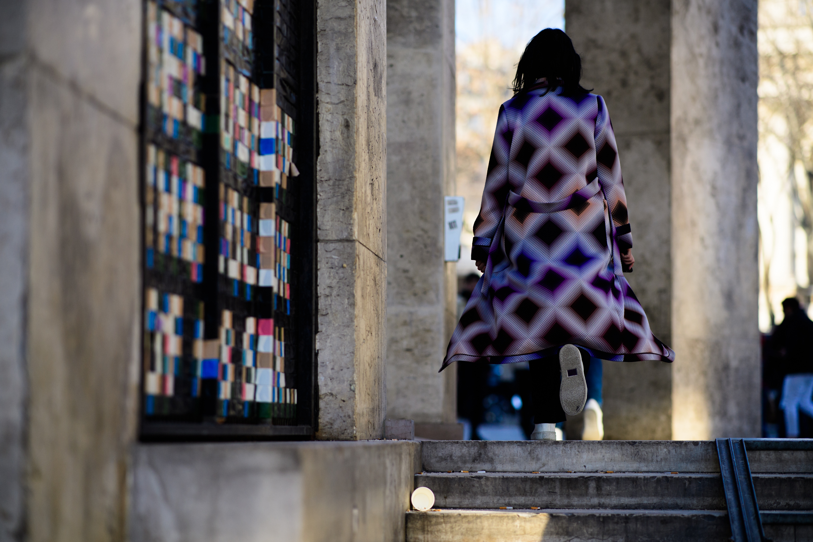 Woman wearing coat