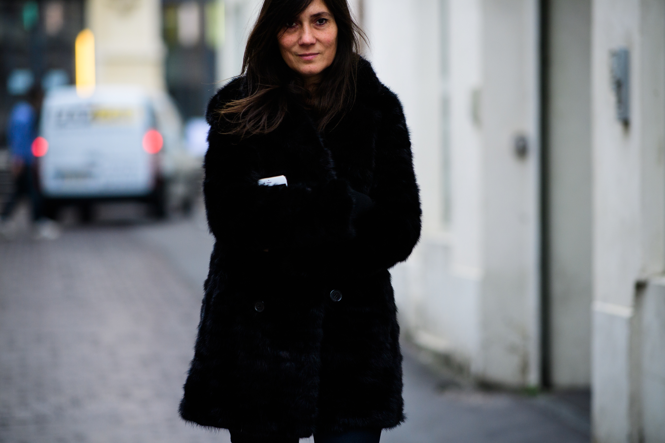 Woman wearing all black