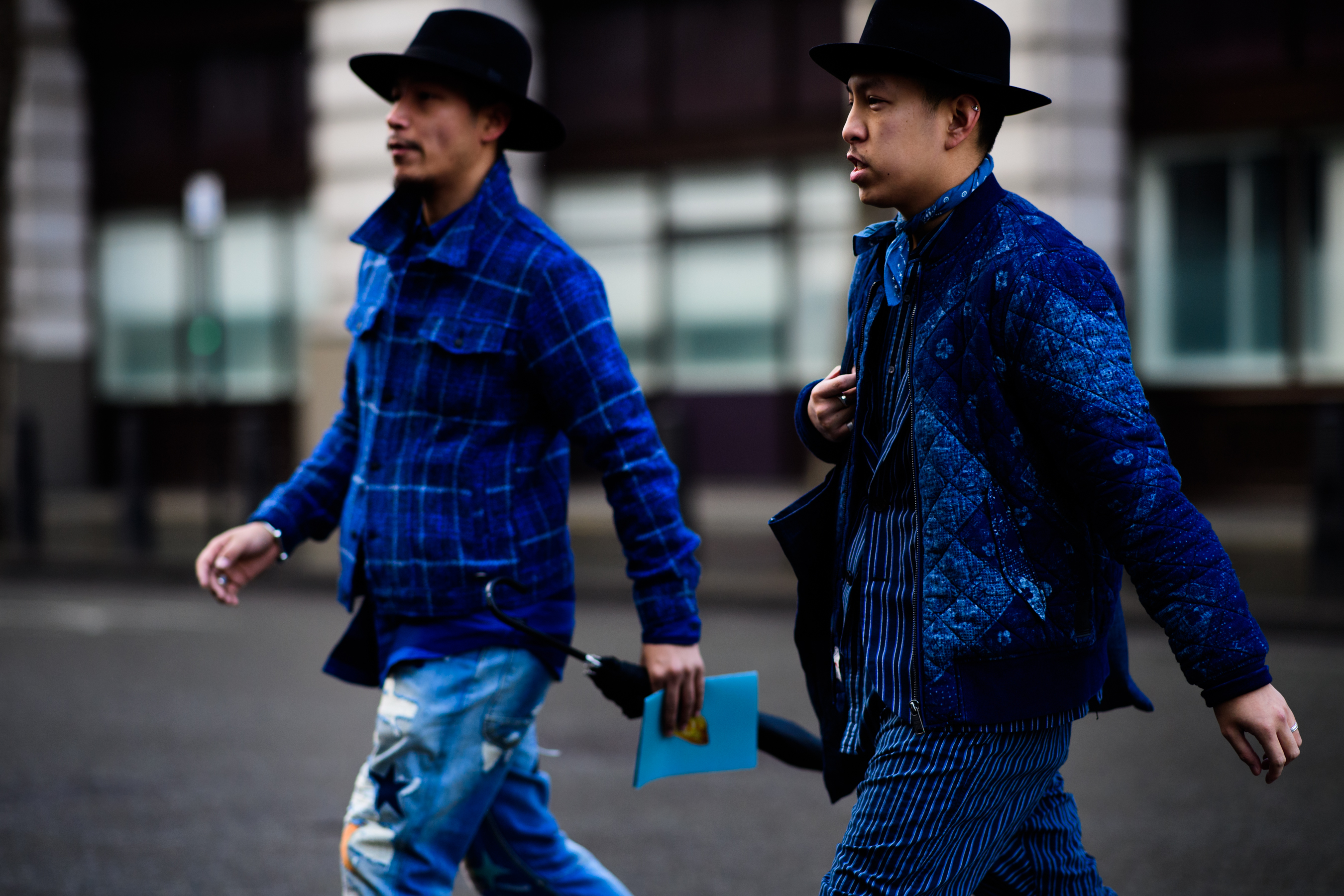People wearing denim clothes