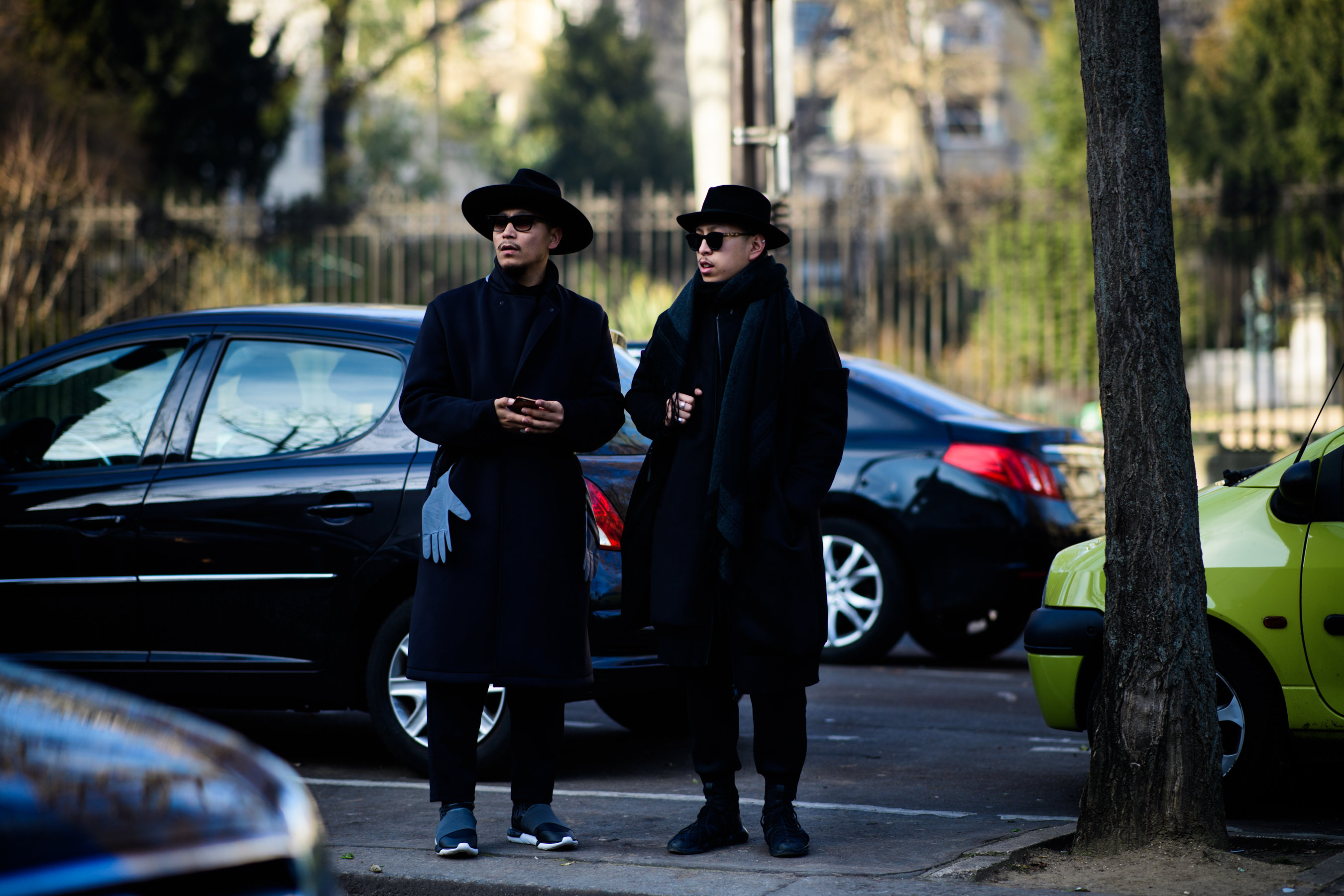 Men wearing black clothes