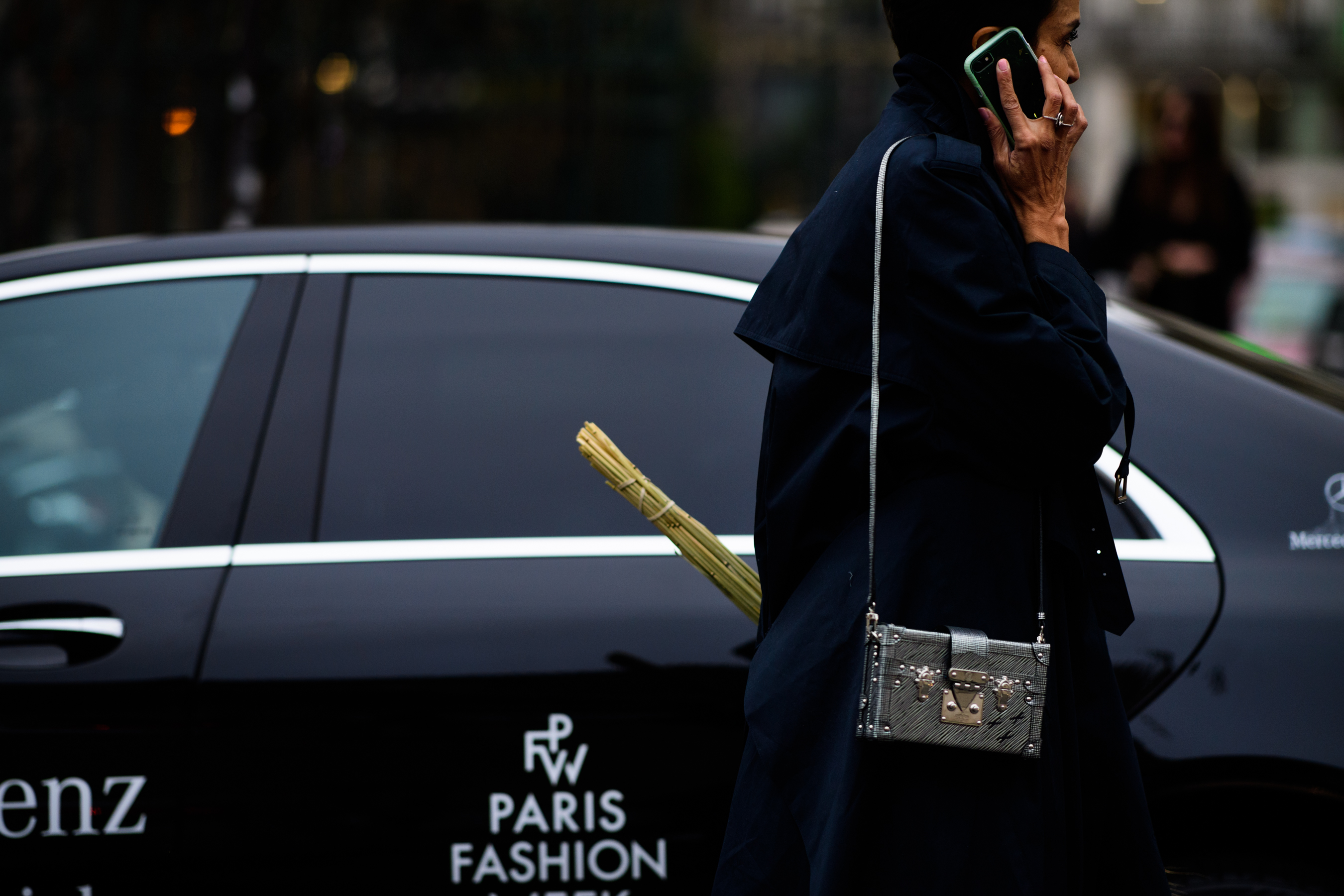 Woman with LV handbag