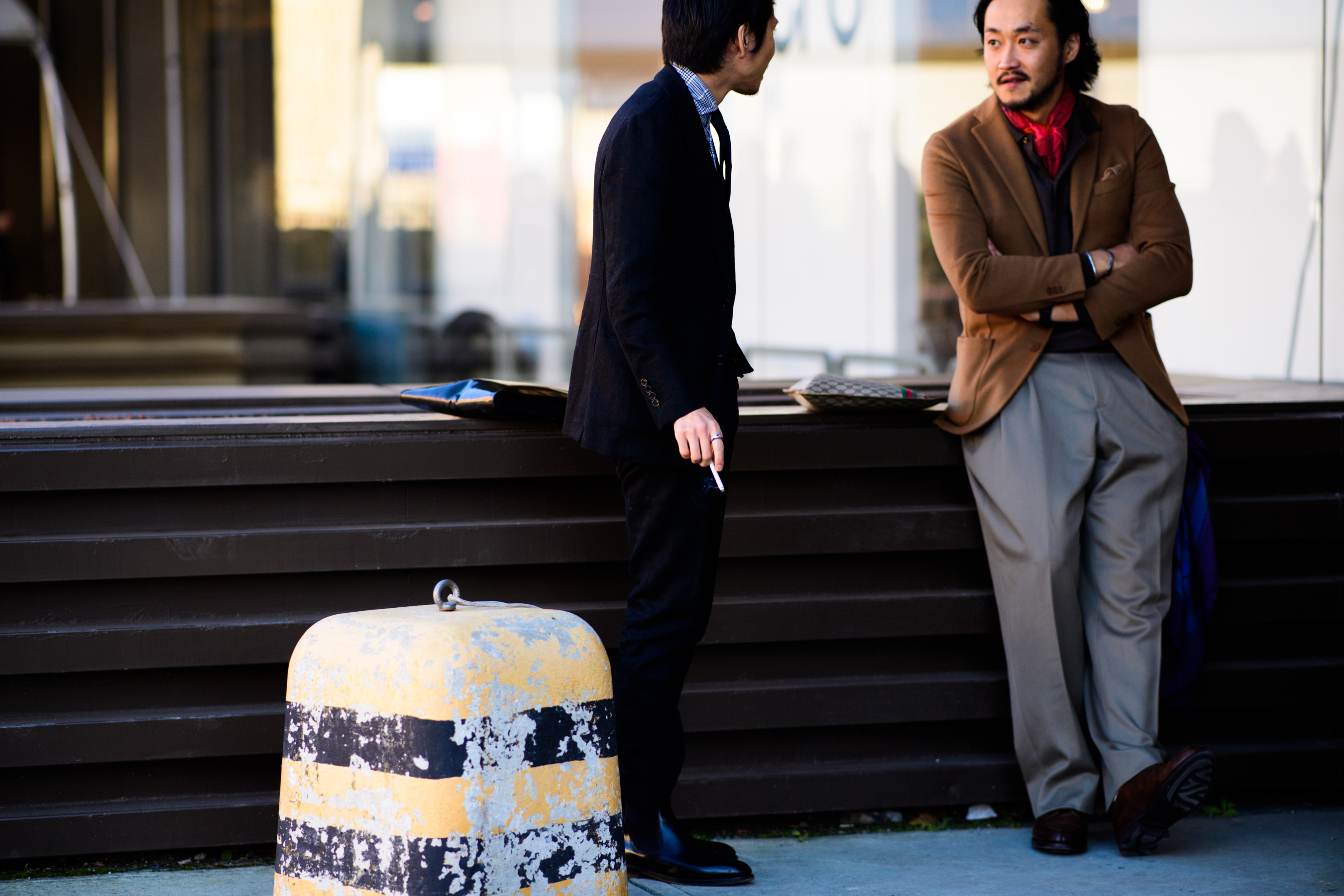 Asian people wearing suit