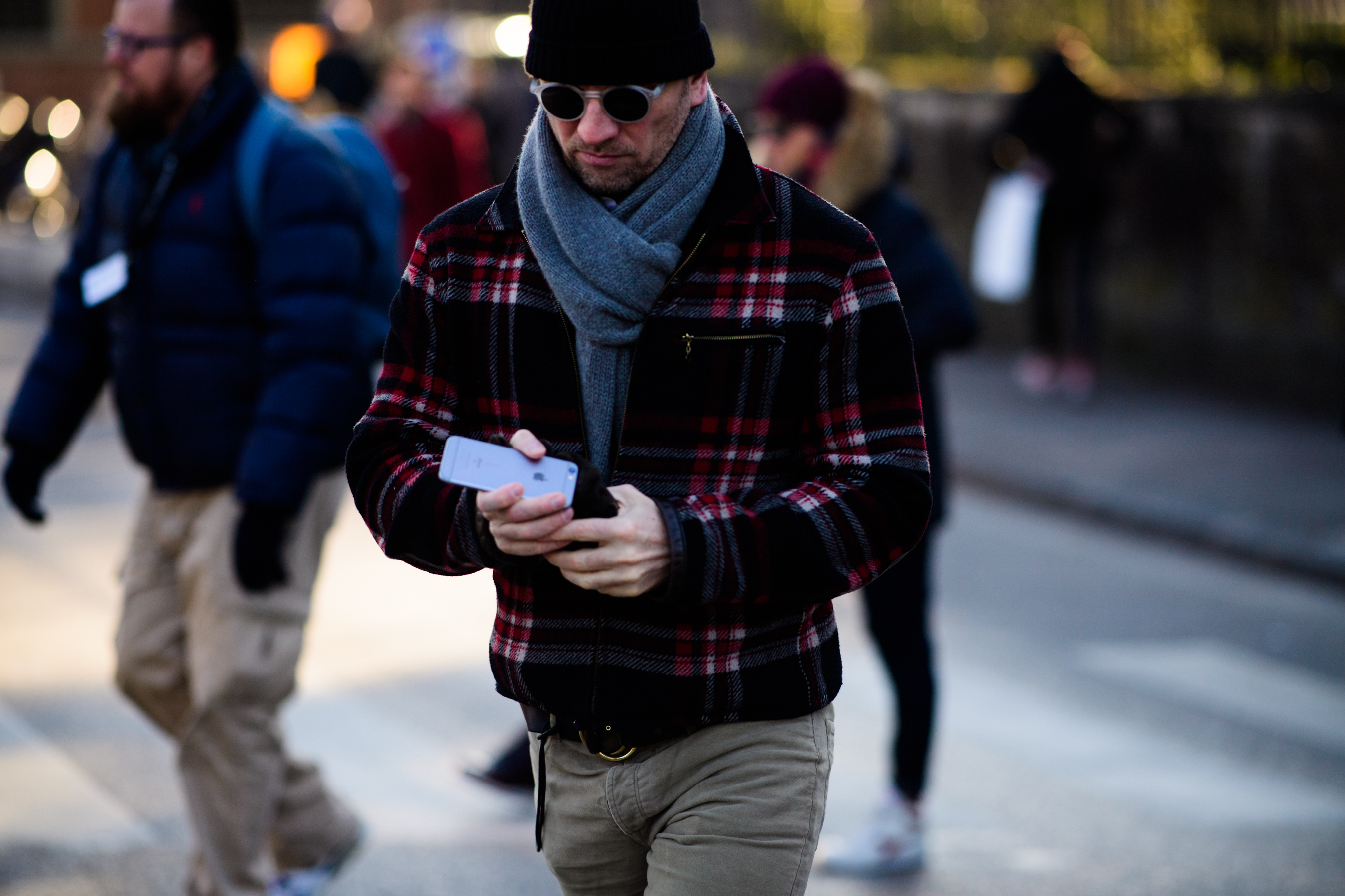 Man wearing scarf