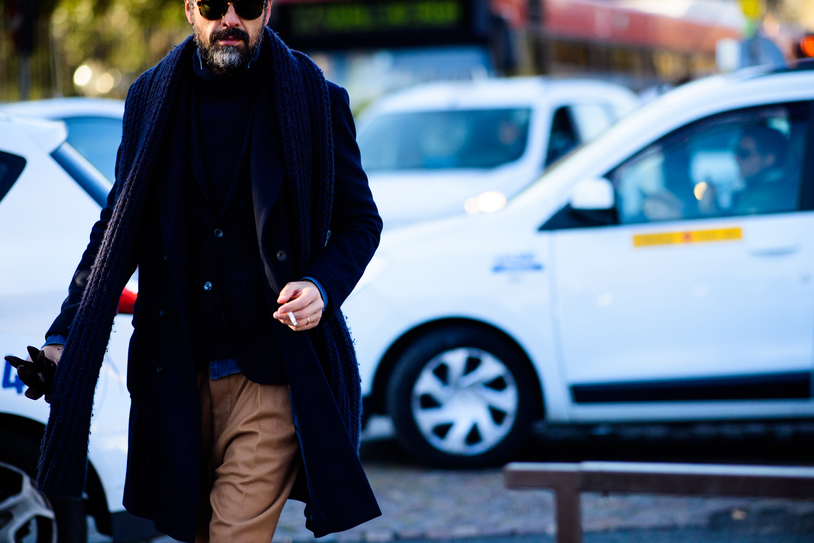 Man with beard and cigarette