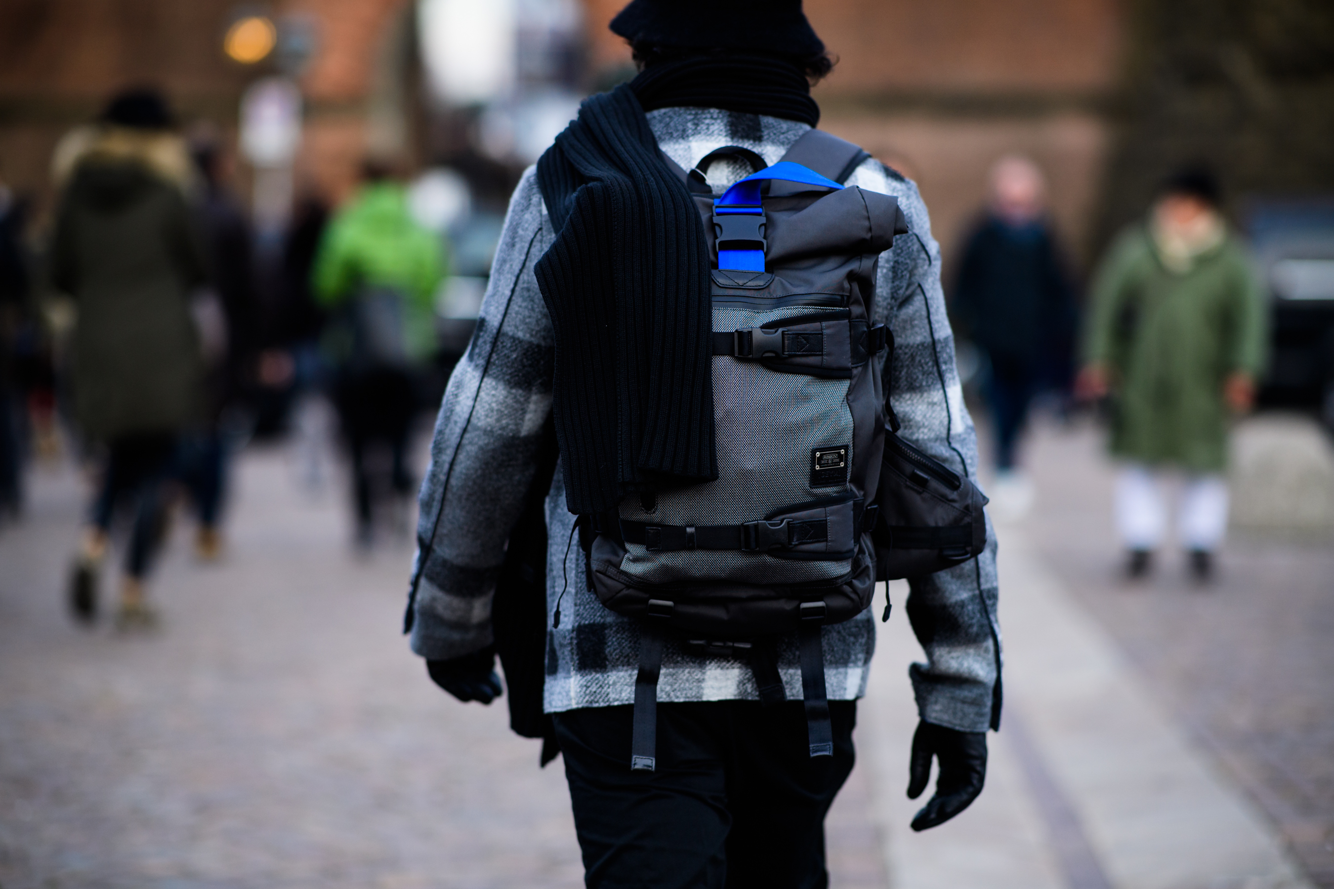 Man wearing backpack