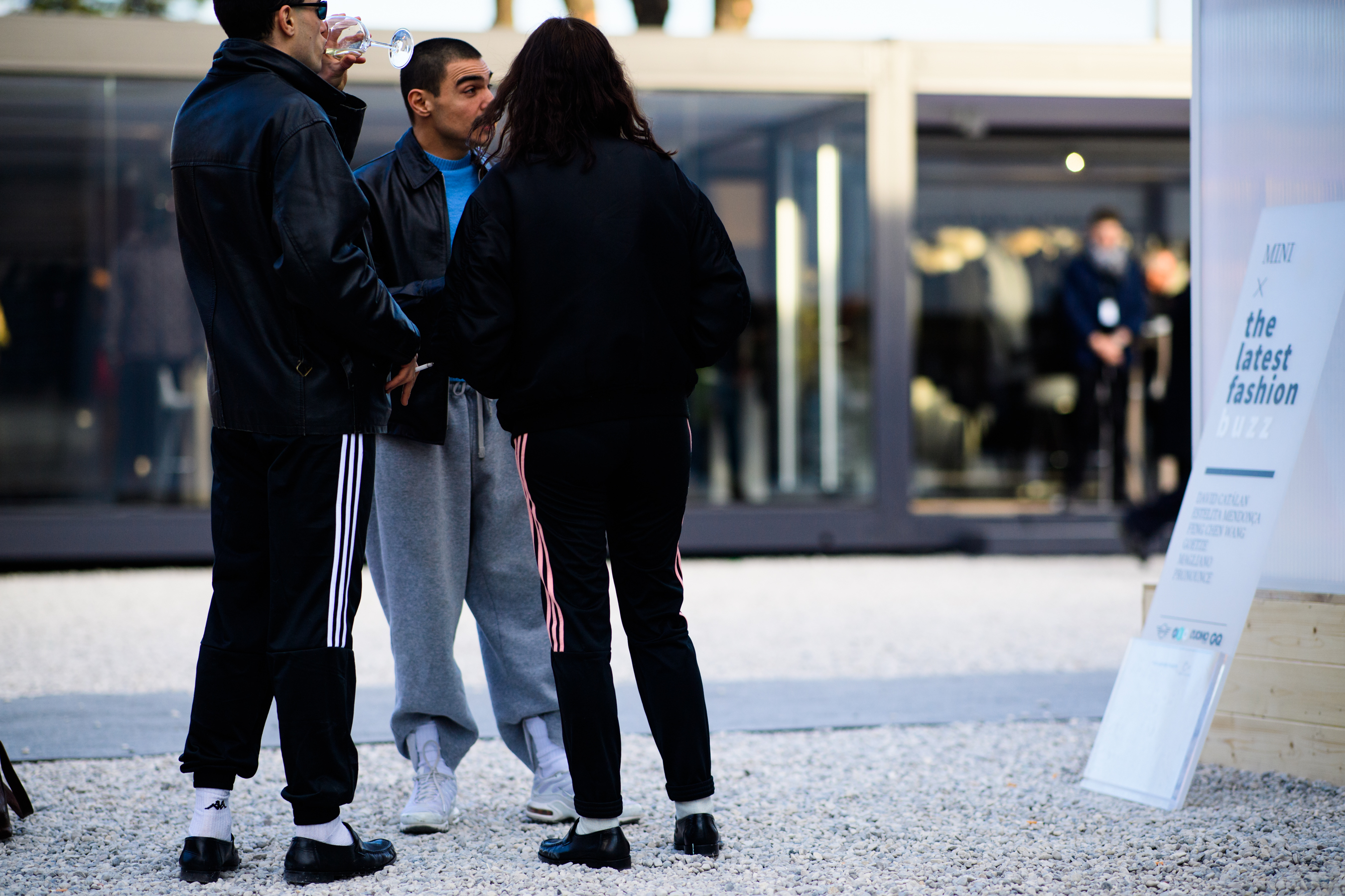 People wearing adidas