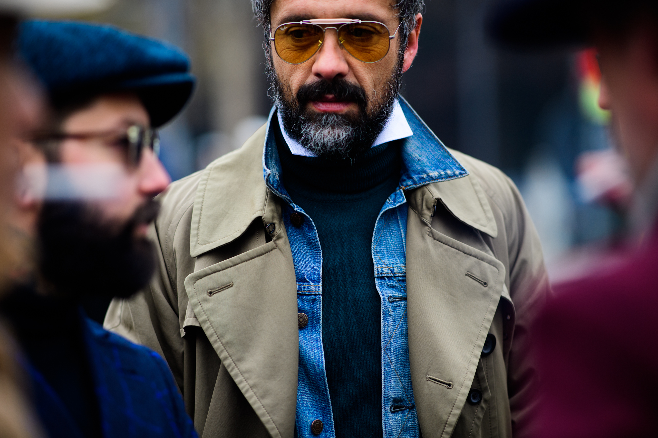 Man wearing Ray-Ban sunglasses