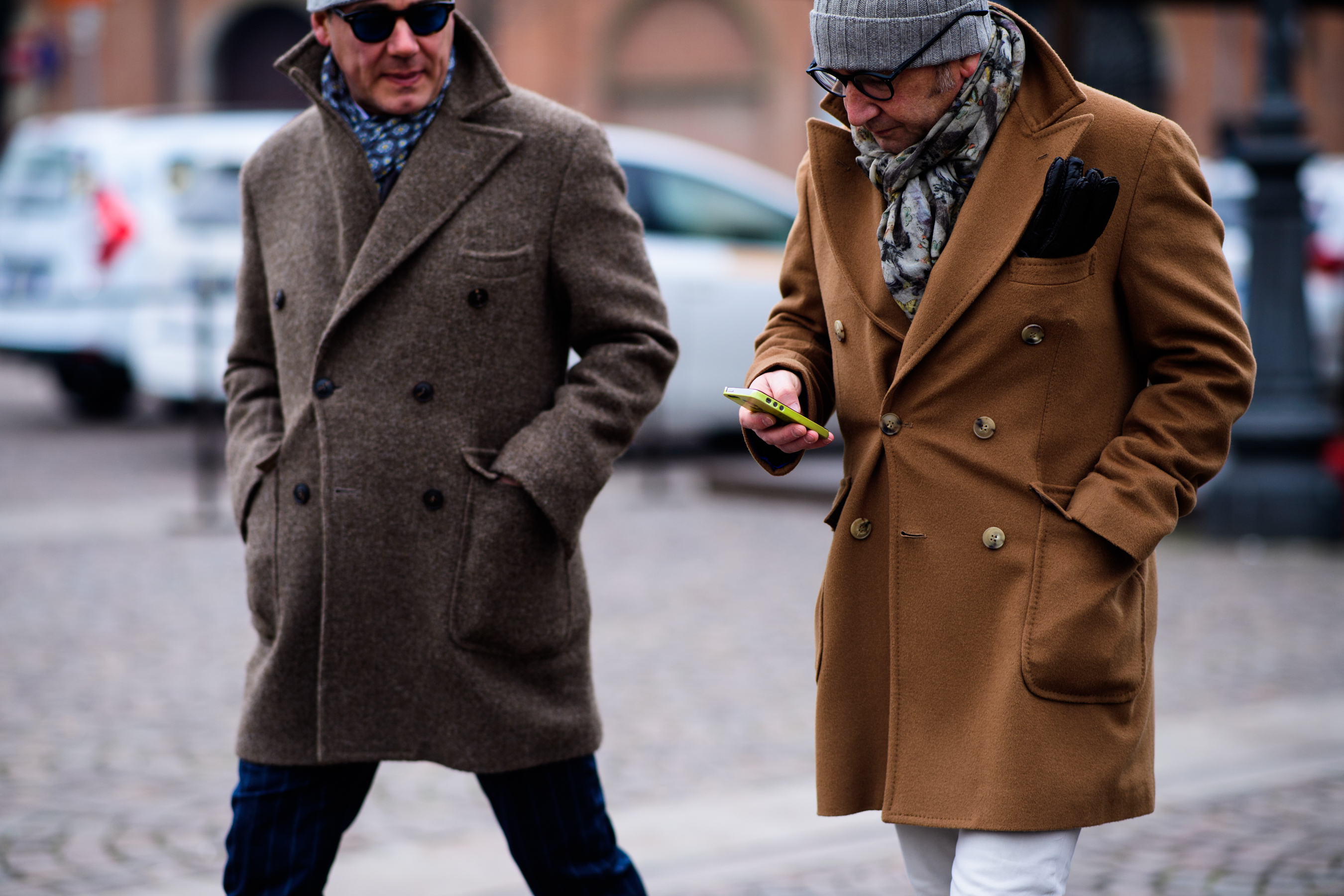 Men wearing coats
