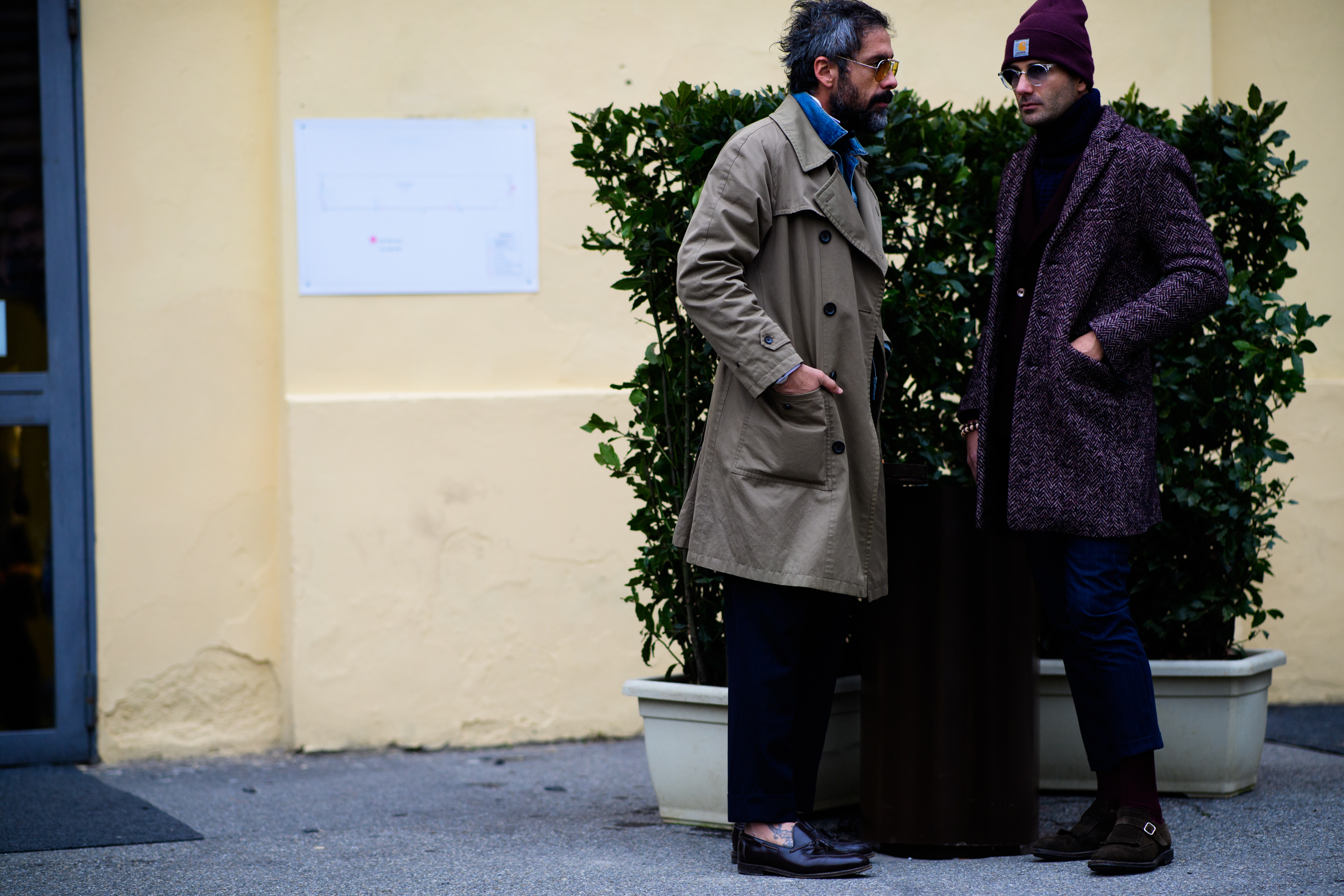 People wearing classic shoes