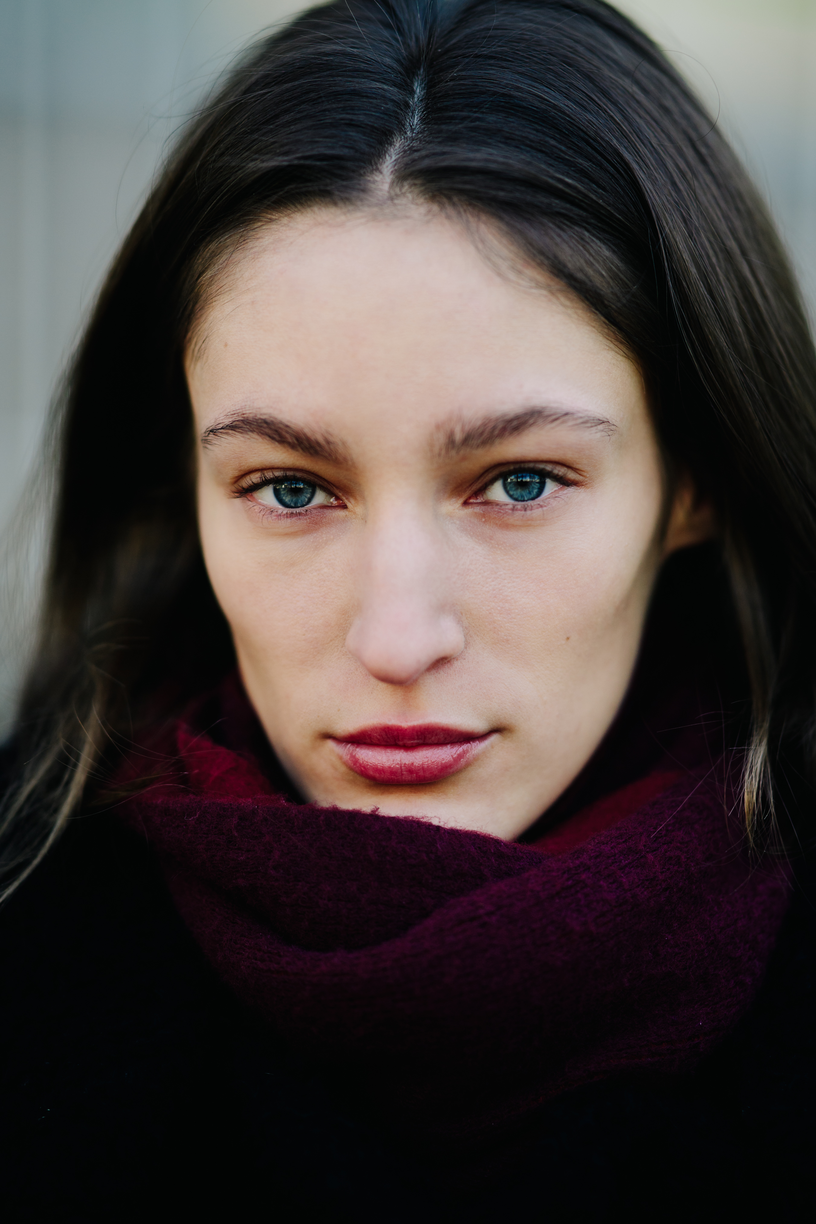 Portrait of woman with long hair
