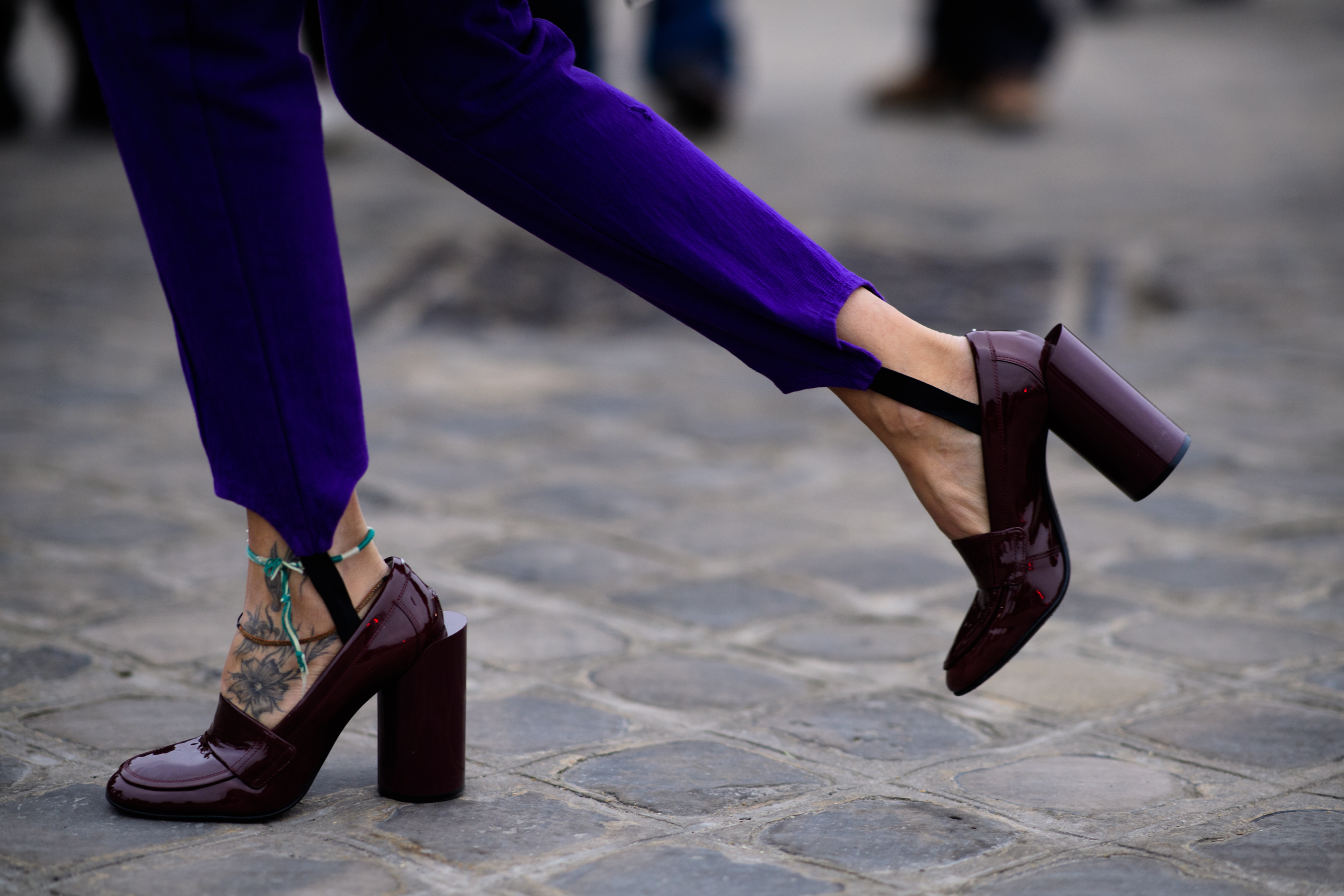 Woman wearing balenciga pants