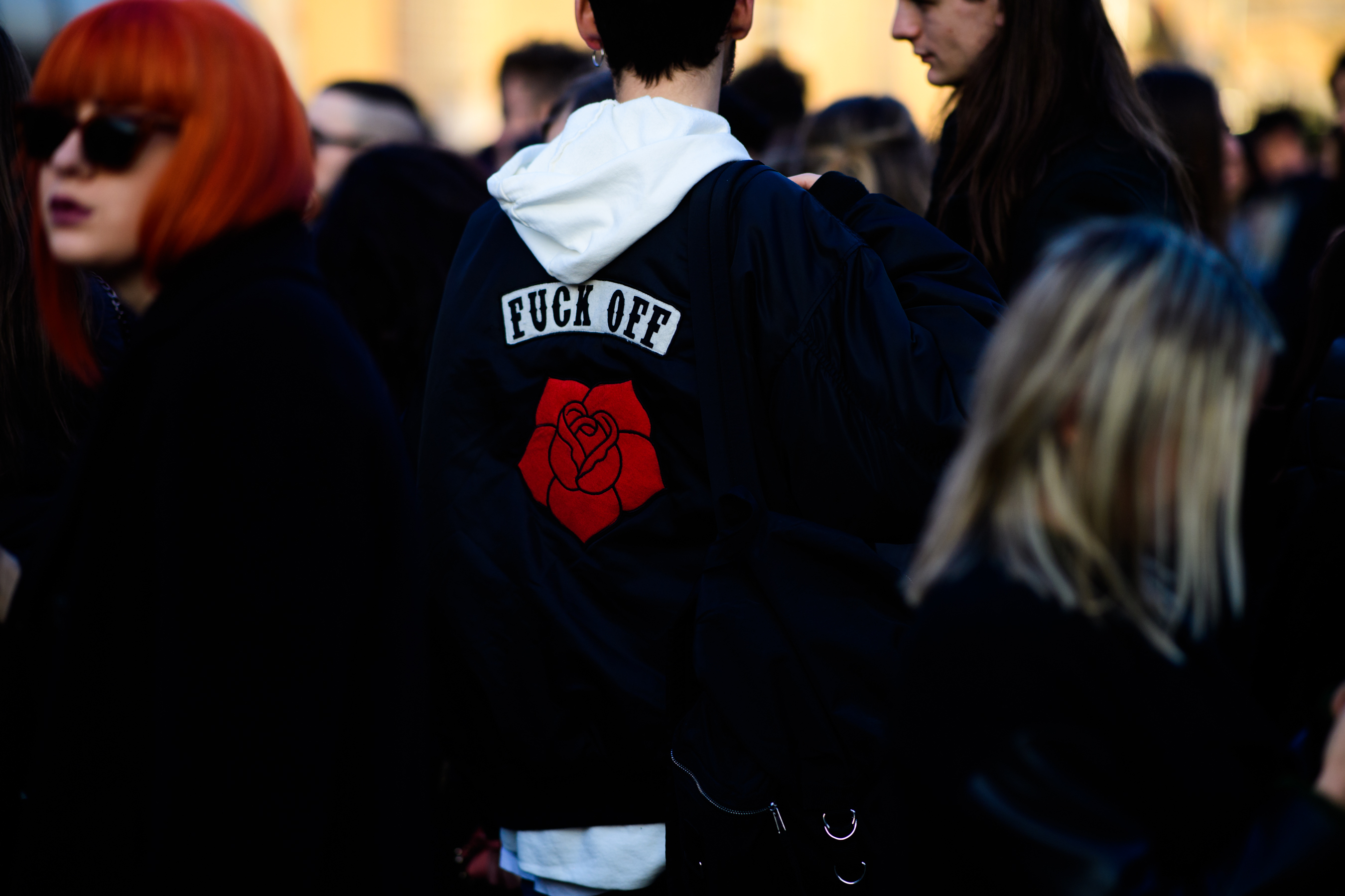 Man wearing black jacket