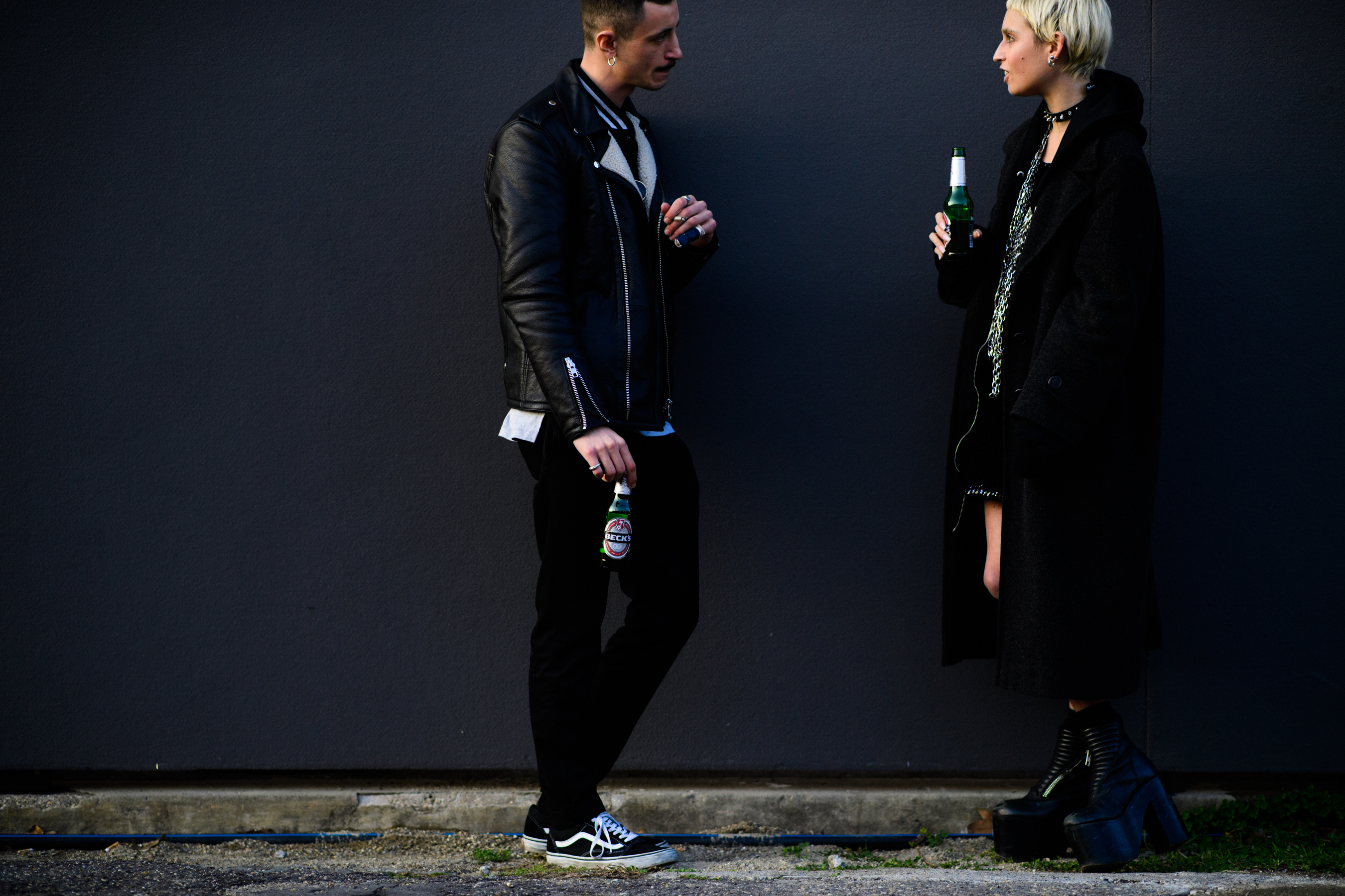 Man wearing Vans shoes