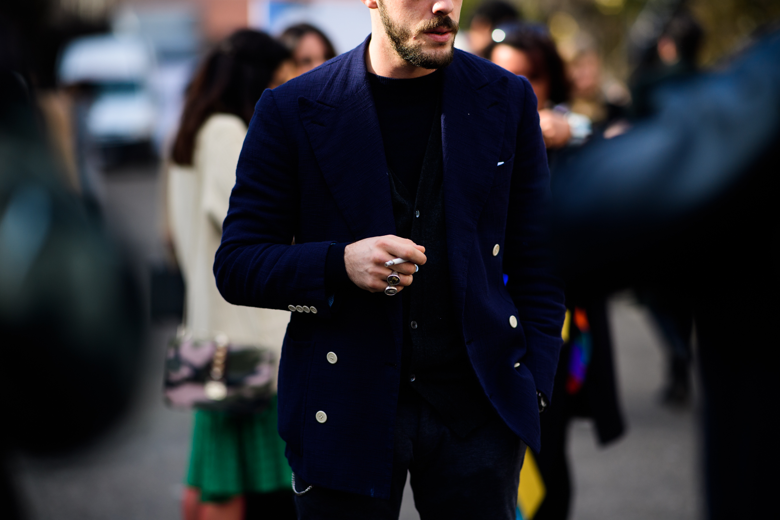 Man with beard wearing classy suit