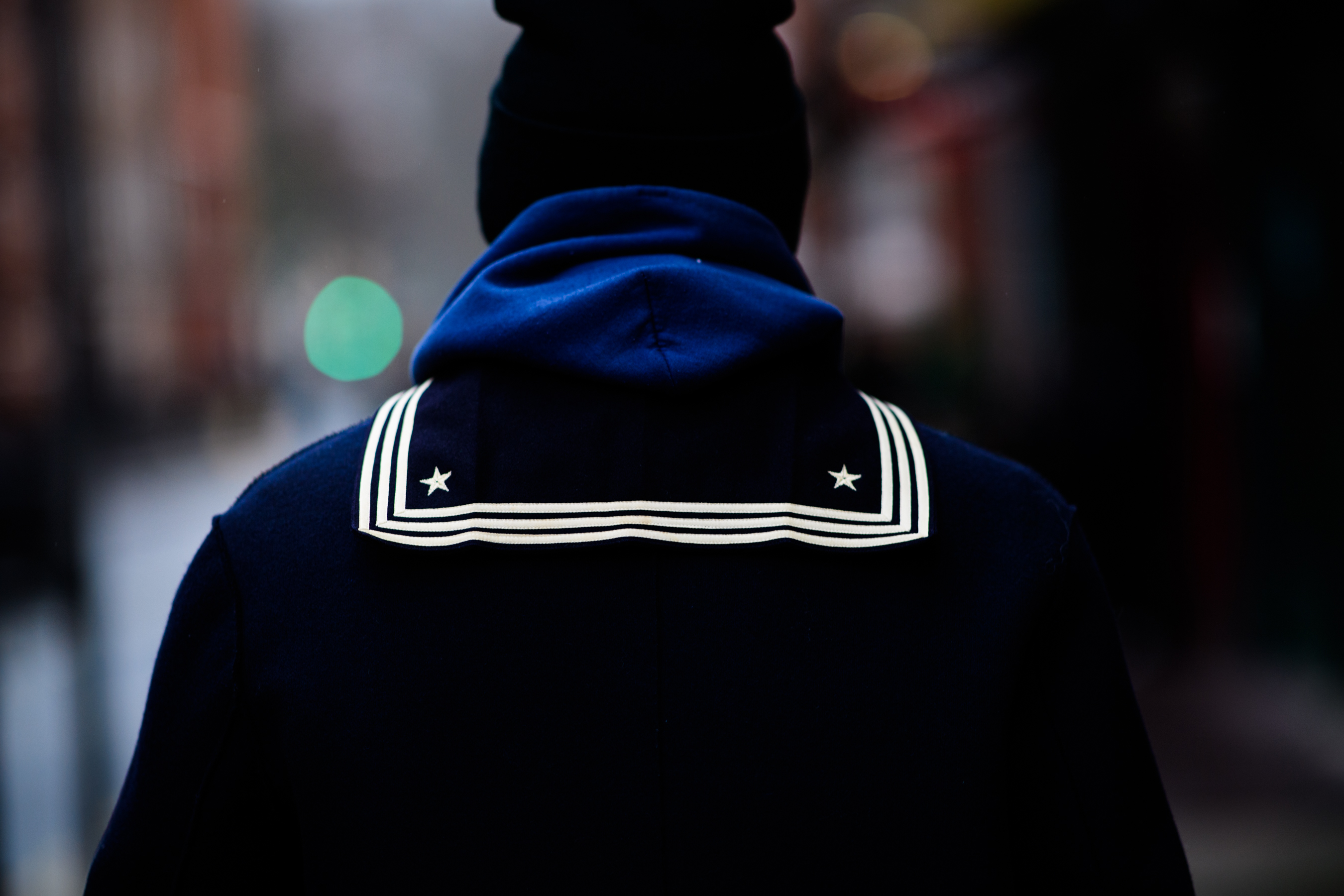 Man with sailor collar