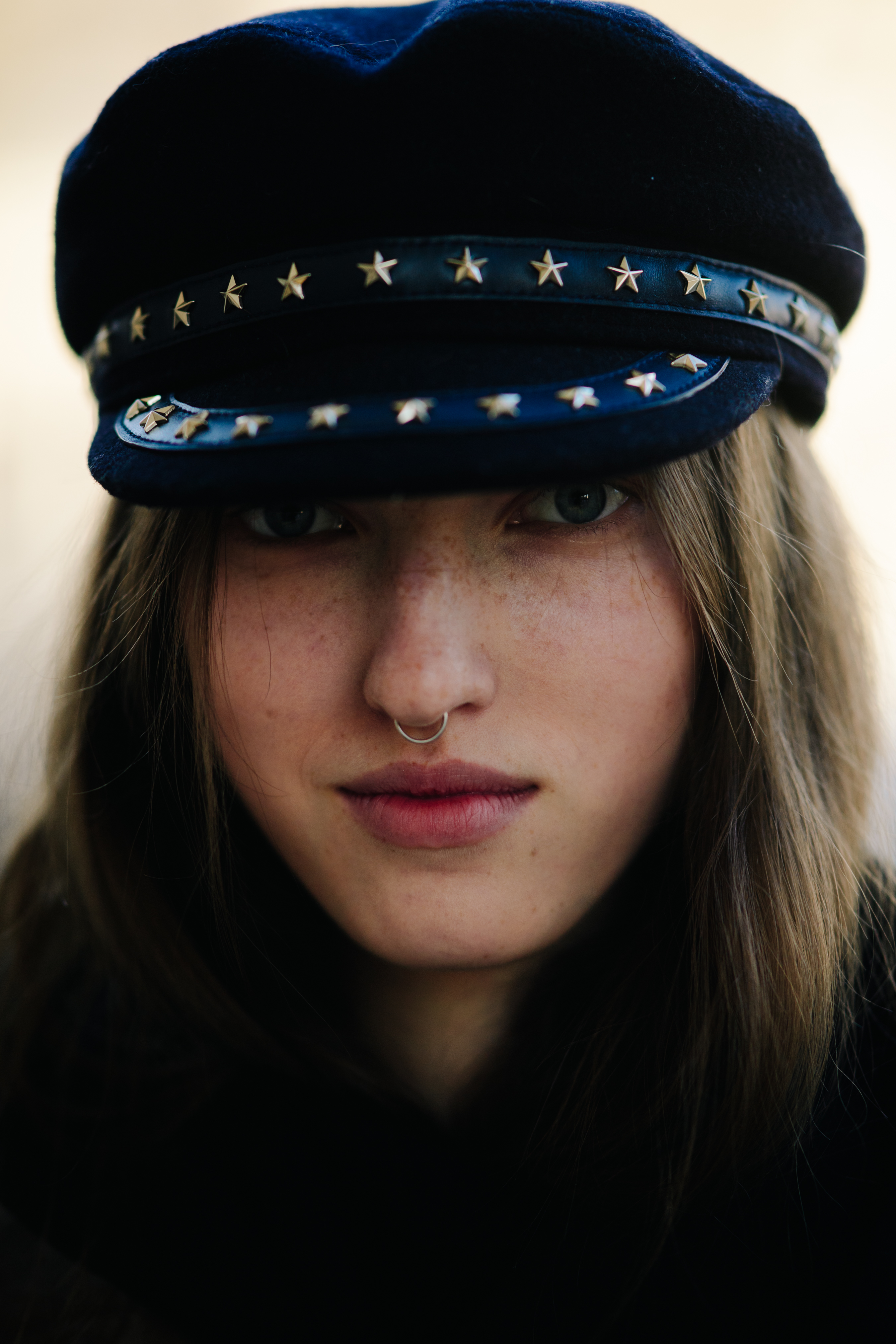 Portrait of model with hat