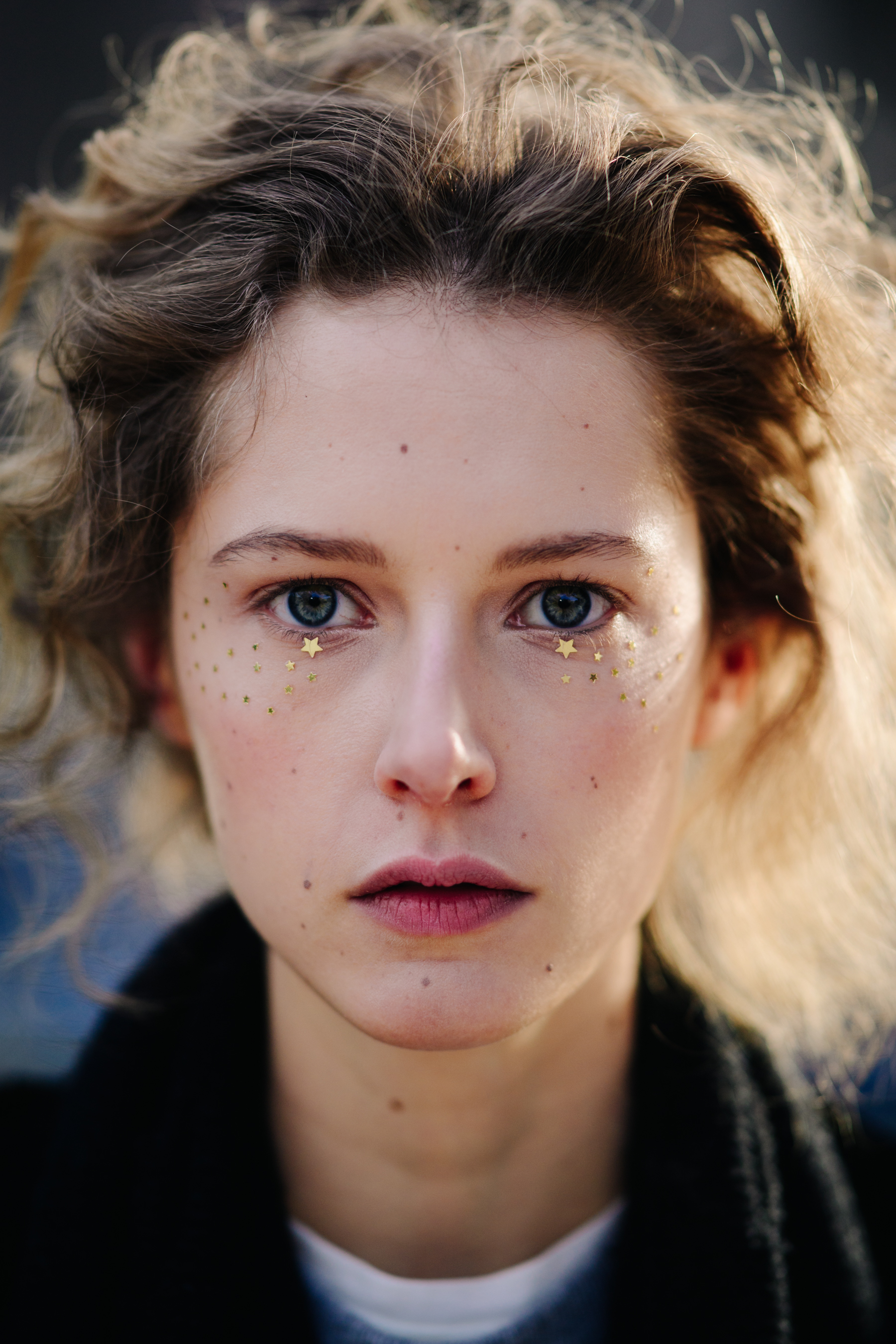 Portrait of model with makeup