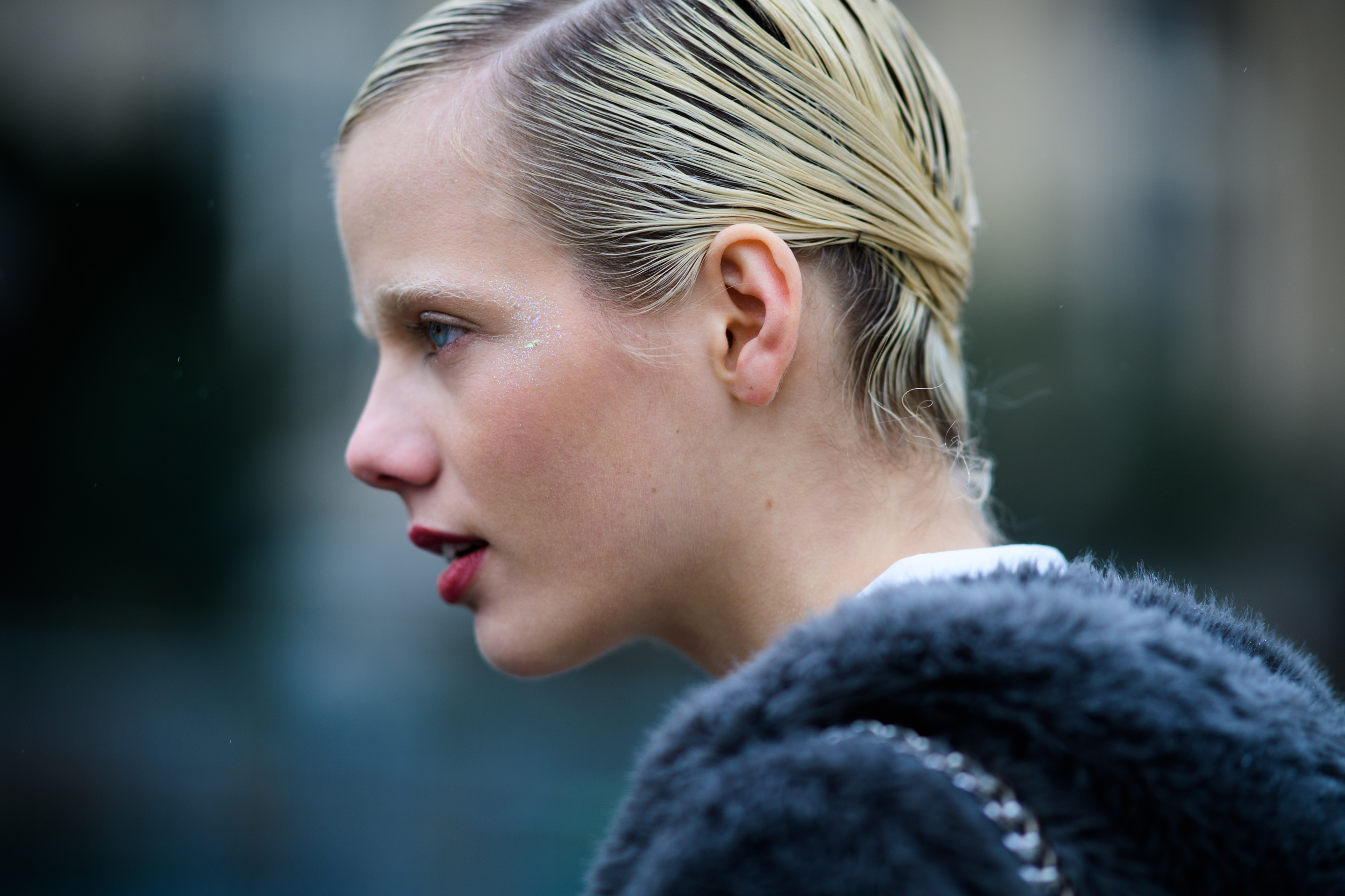 Portrait of woman with blond hair