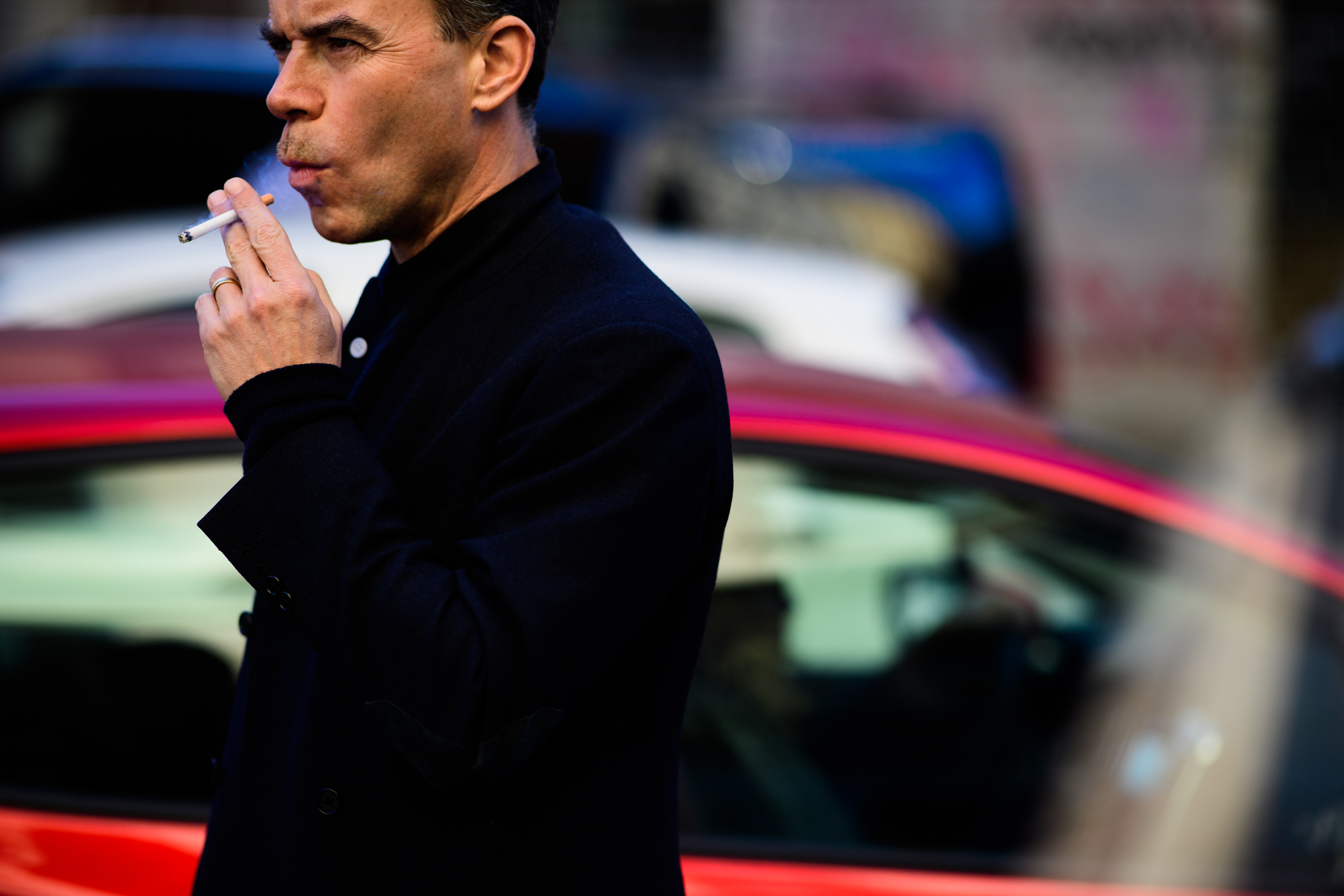 Man wearing black clothes