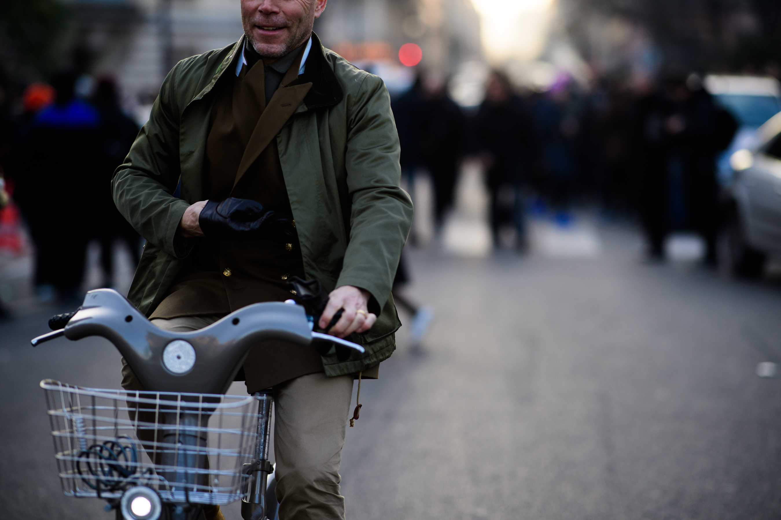 Man wearing brown and green clothes