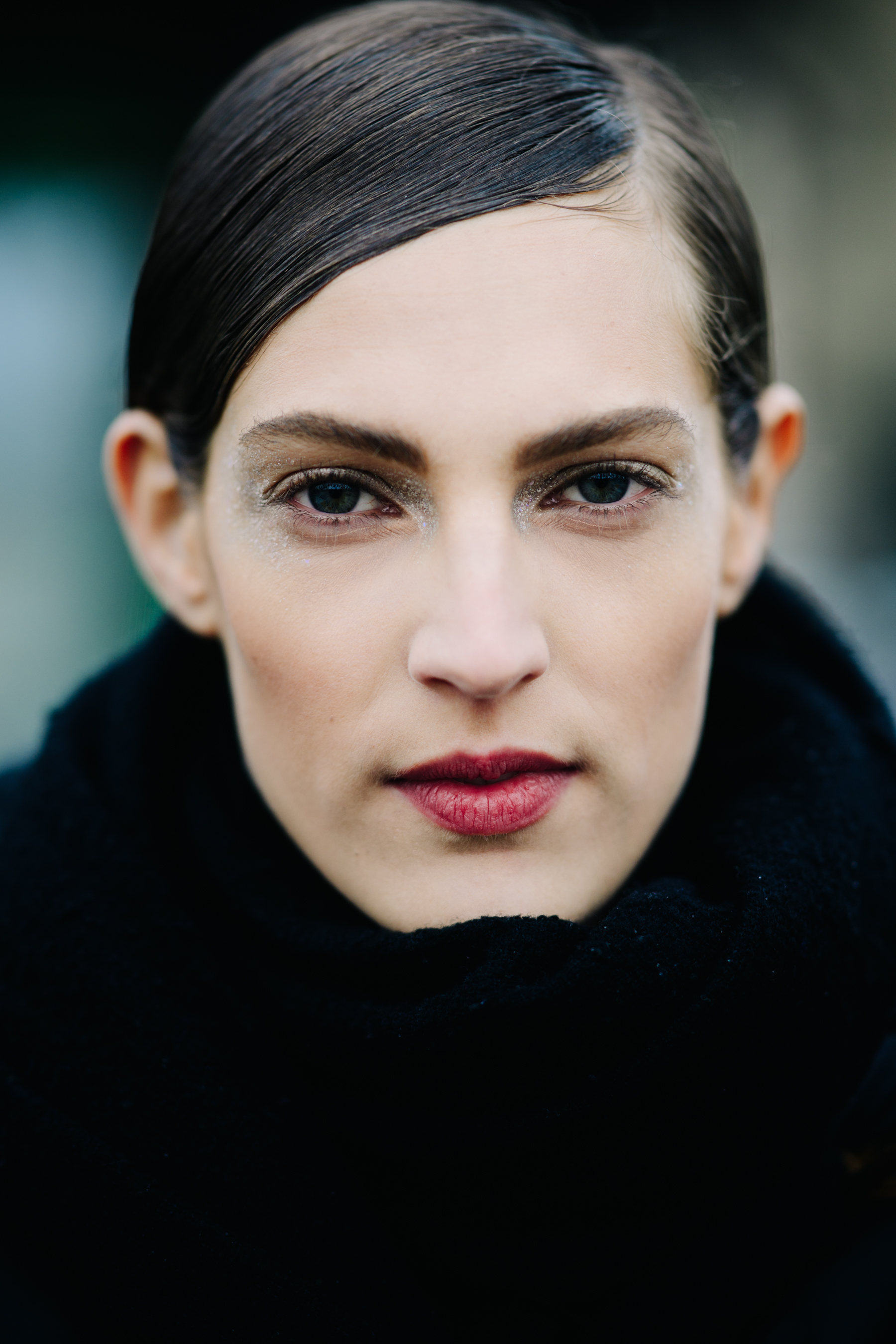 Woman with collected hair