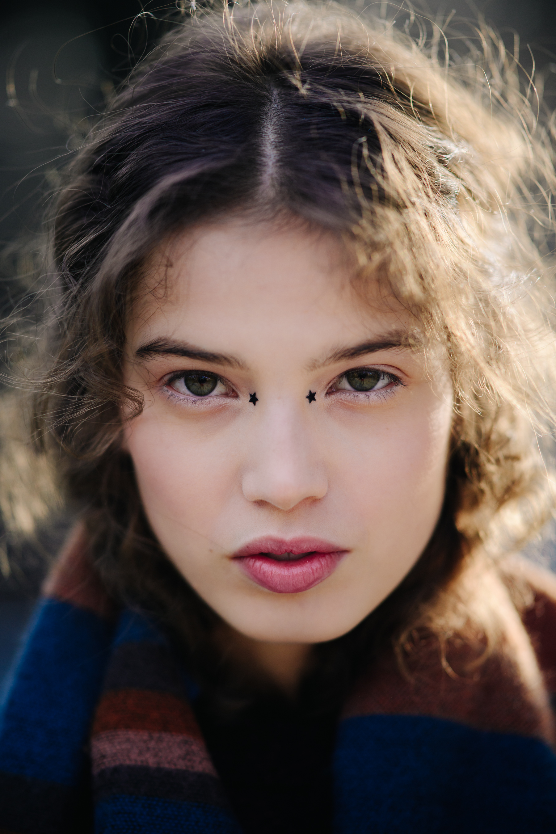 Portrait of model with makeup