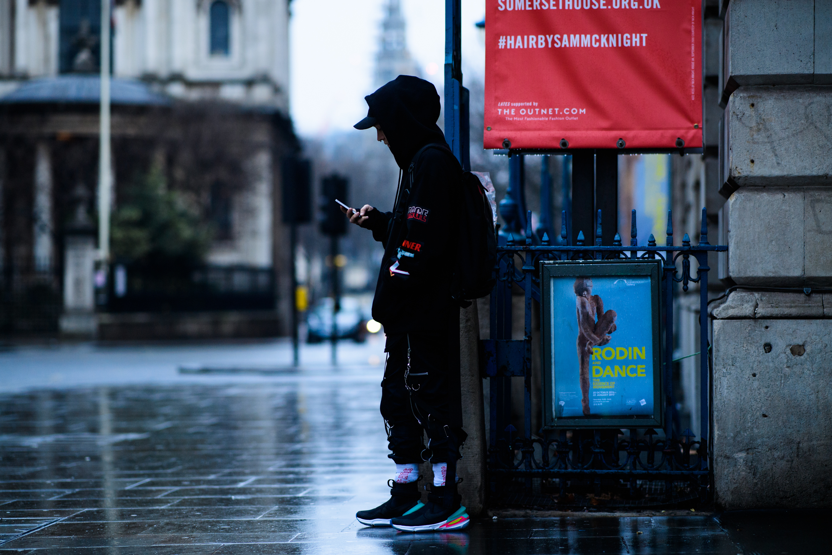 Man wearing hoodie