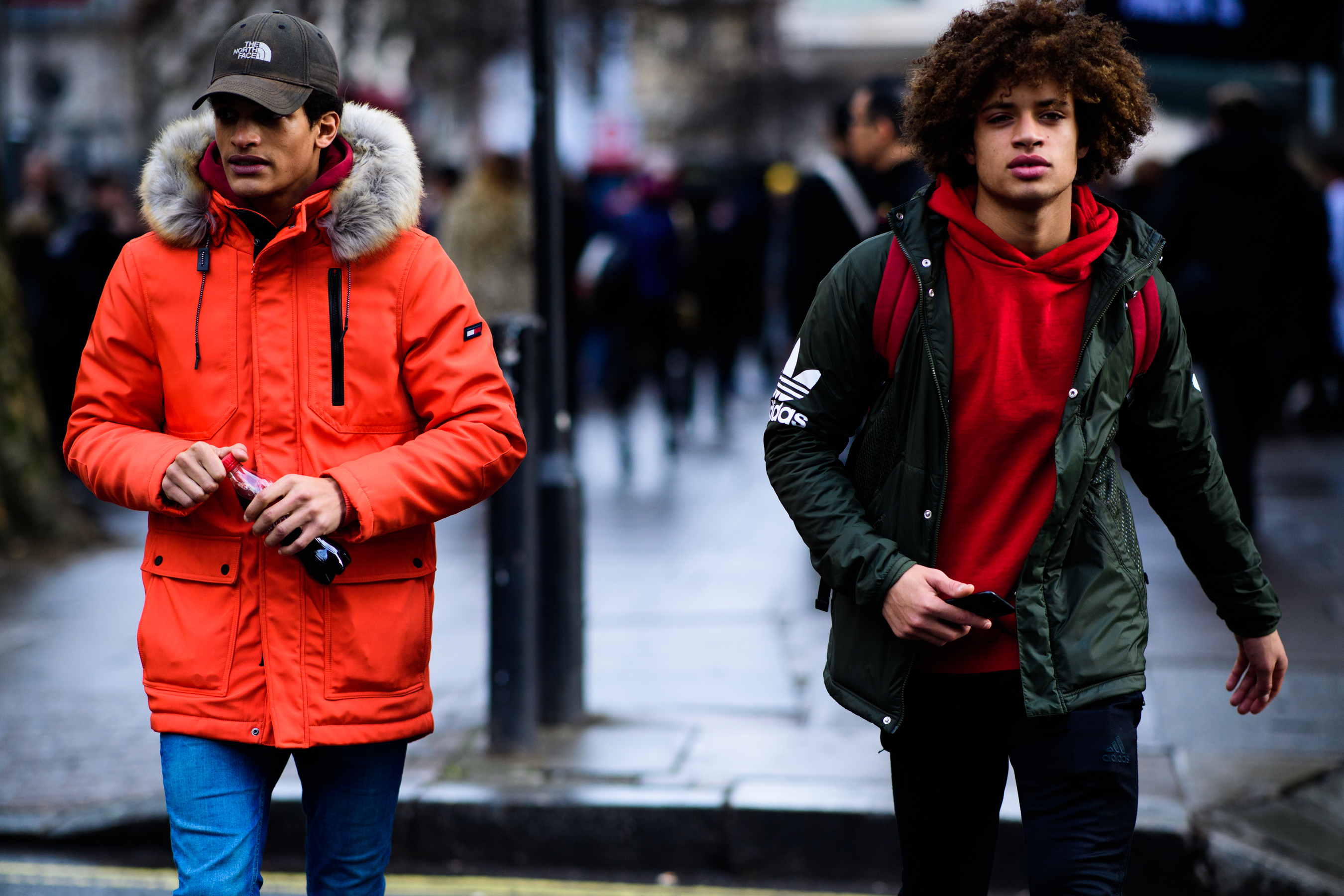 Men wearing tommy hilfiger and adidas