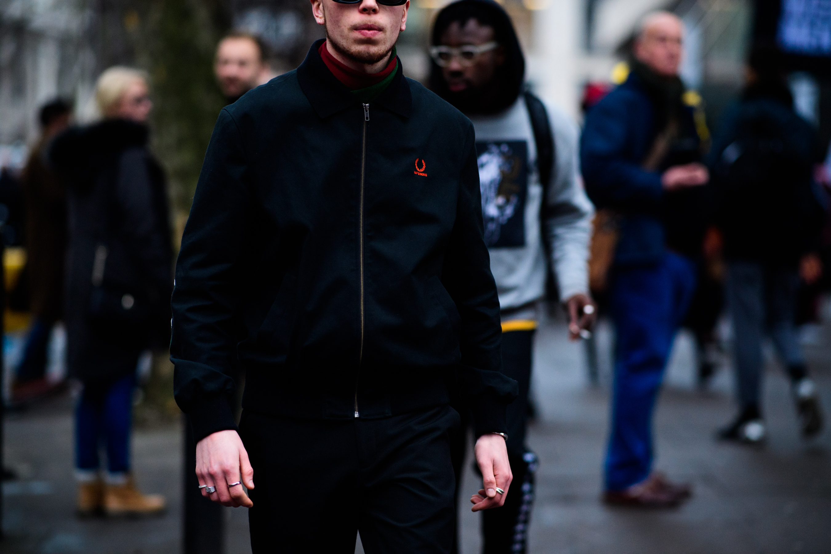 Man wearing black jacket