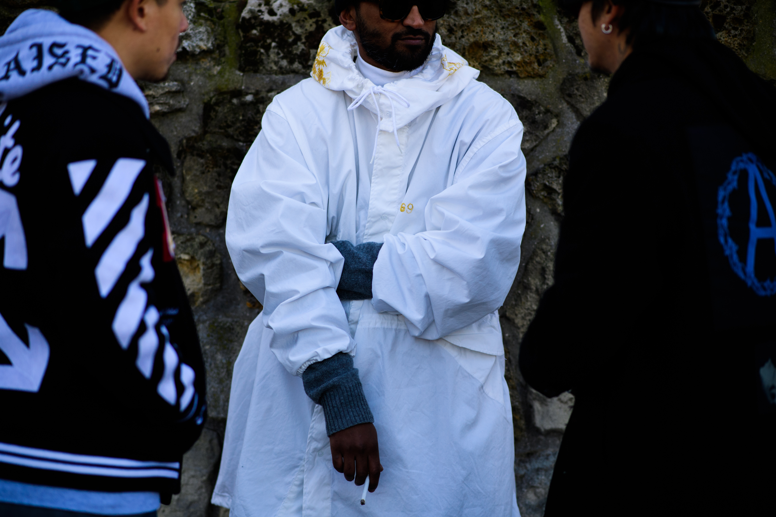 Man wearing off-white
