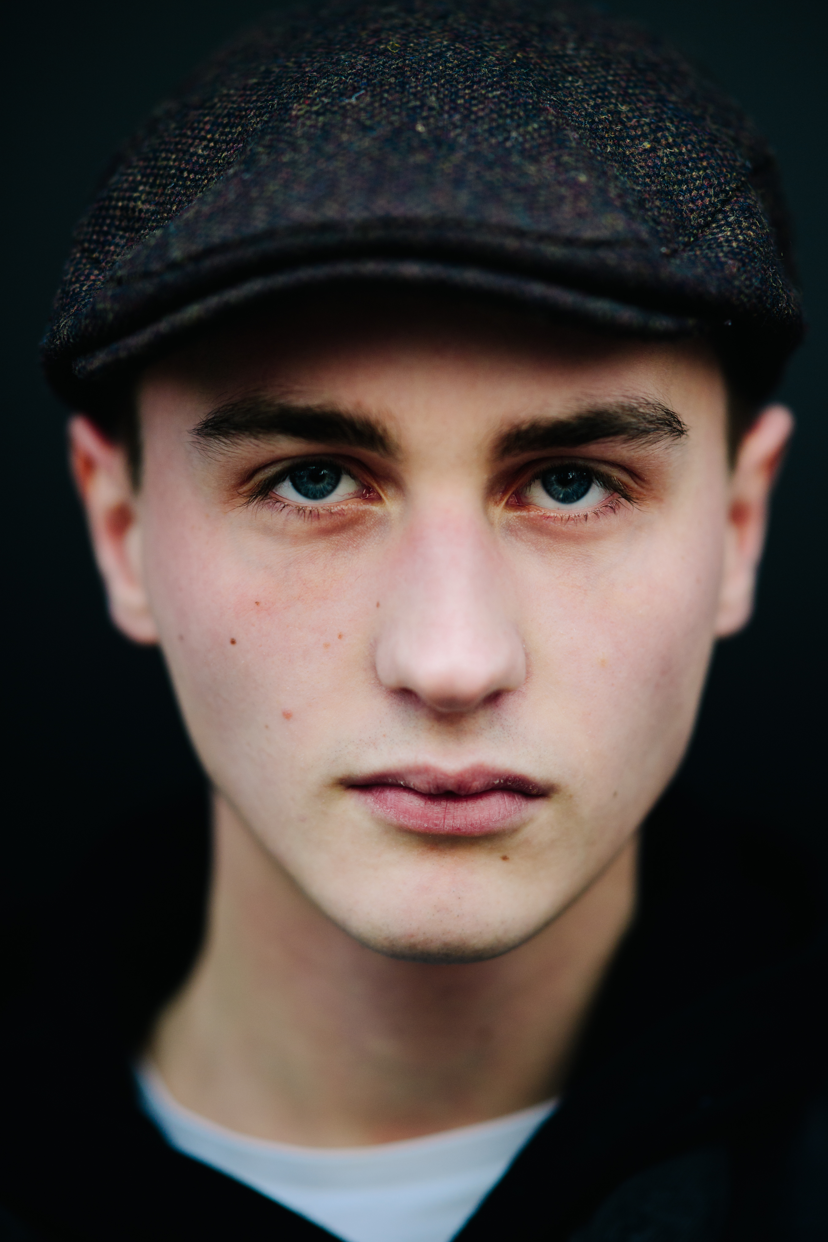 Portrait of model wearing hat
