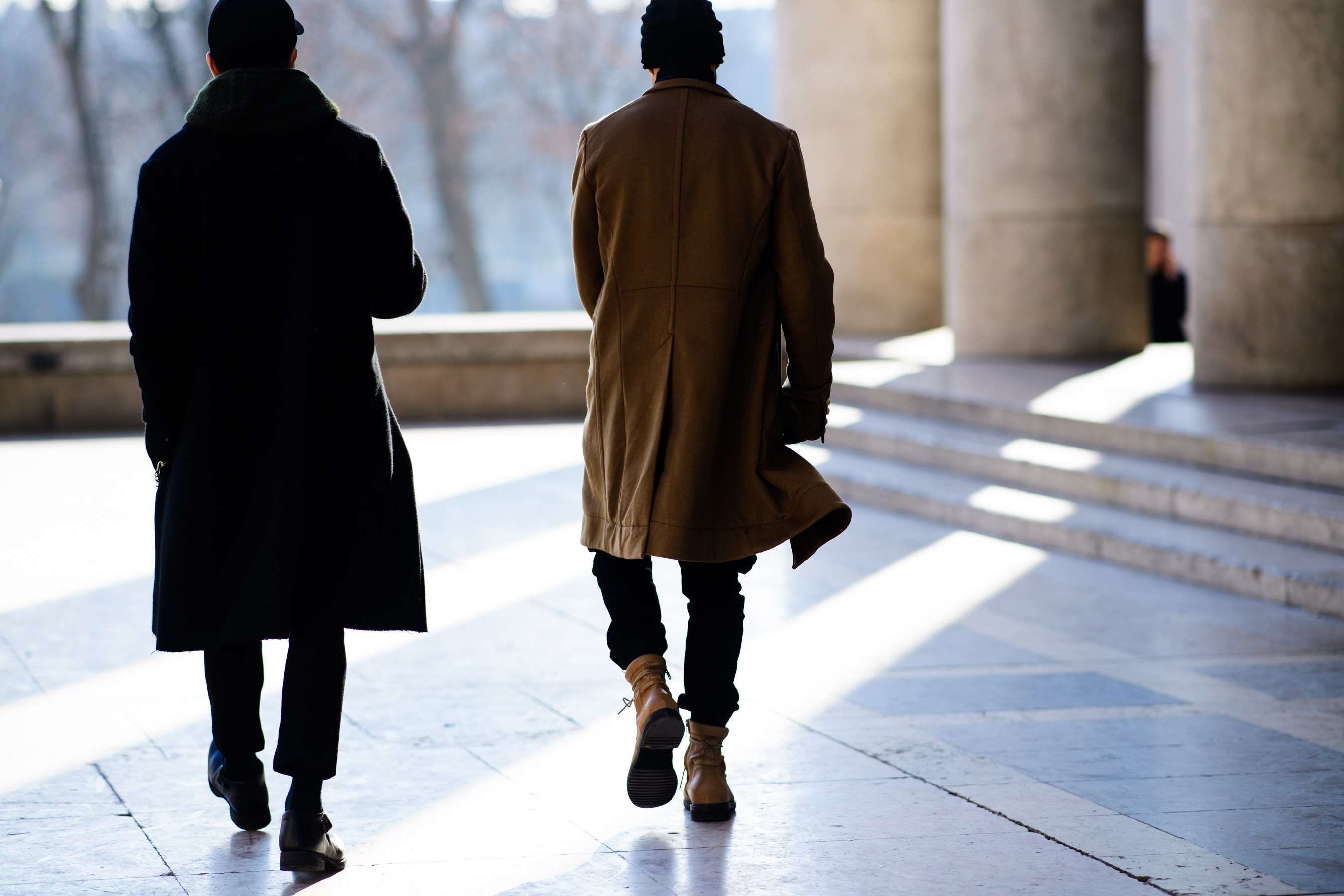 Men wearing coats