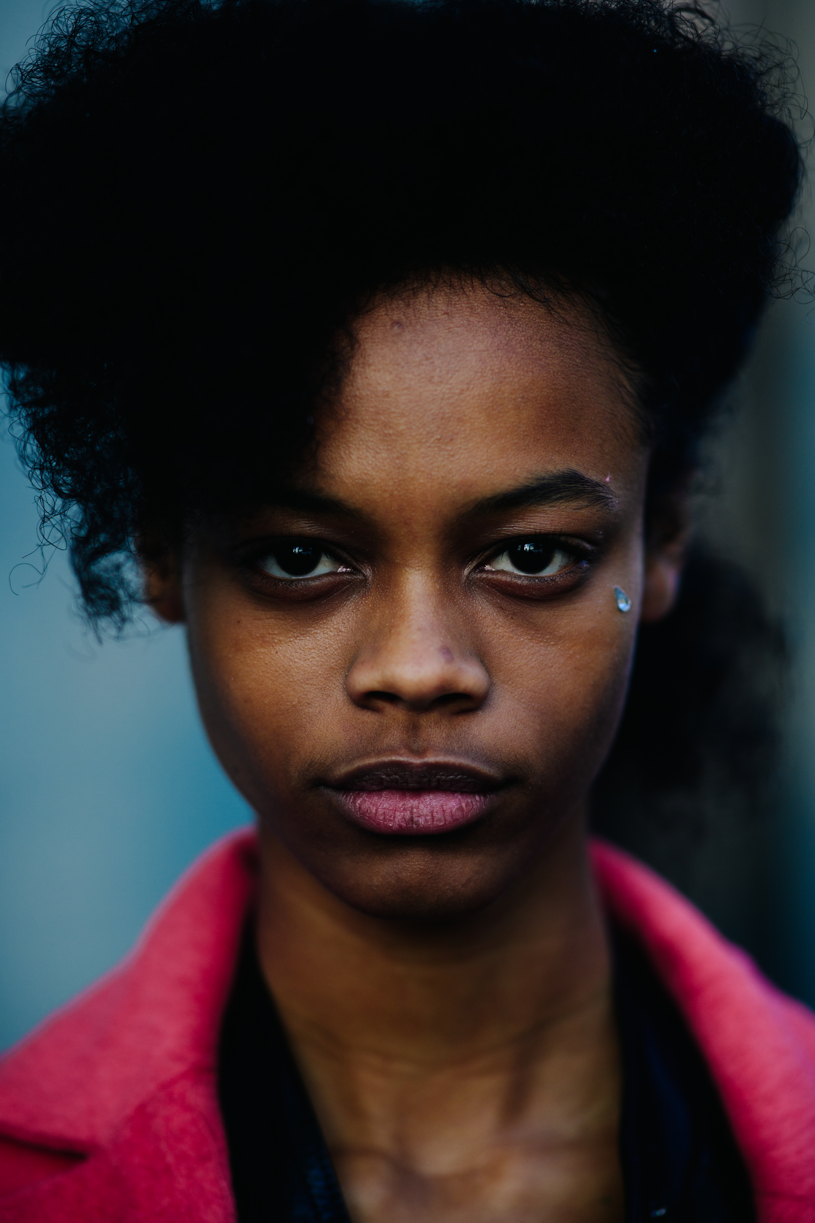 Portrait of model with curls