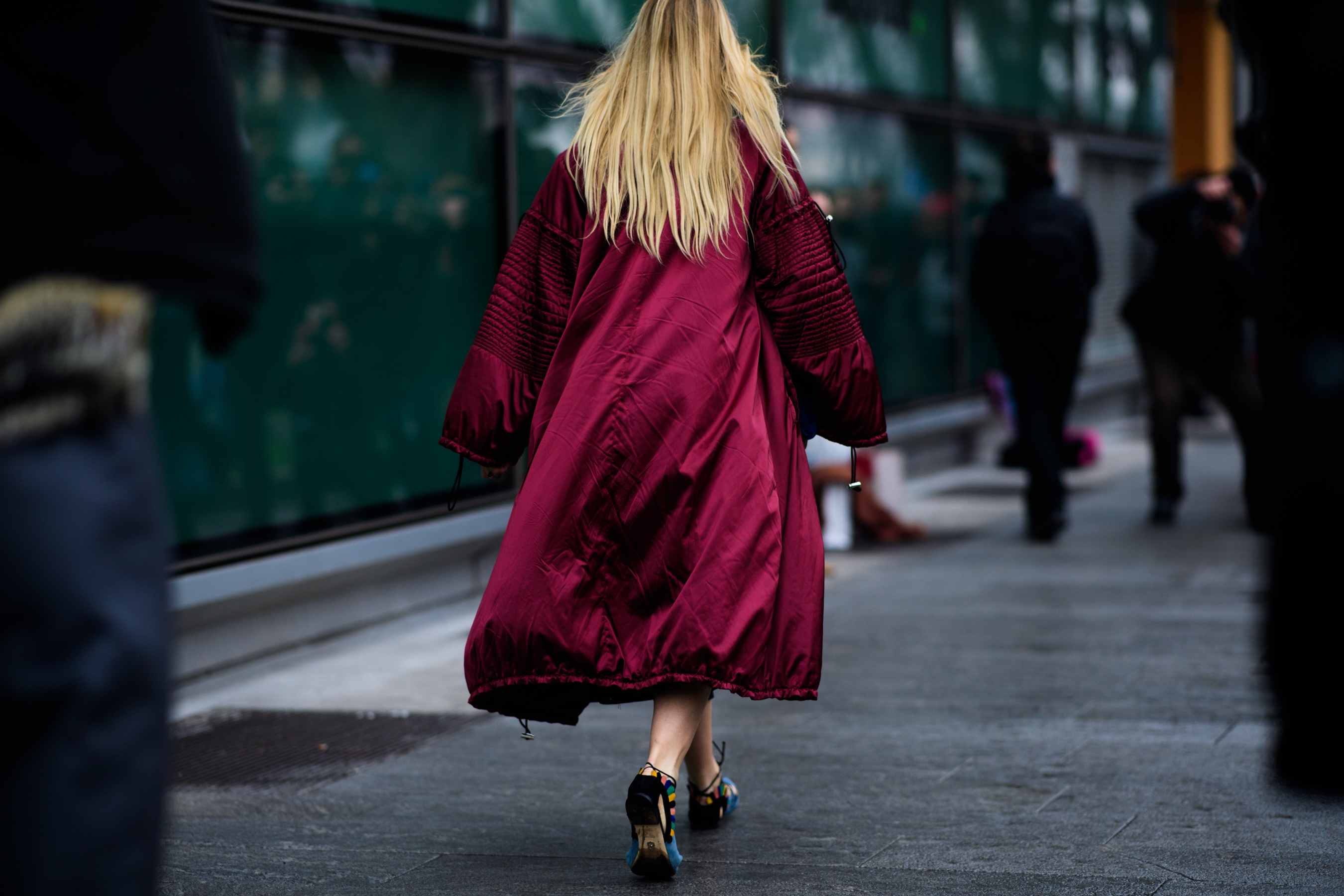 Italians stylist wearing red cloak