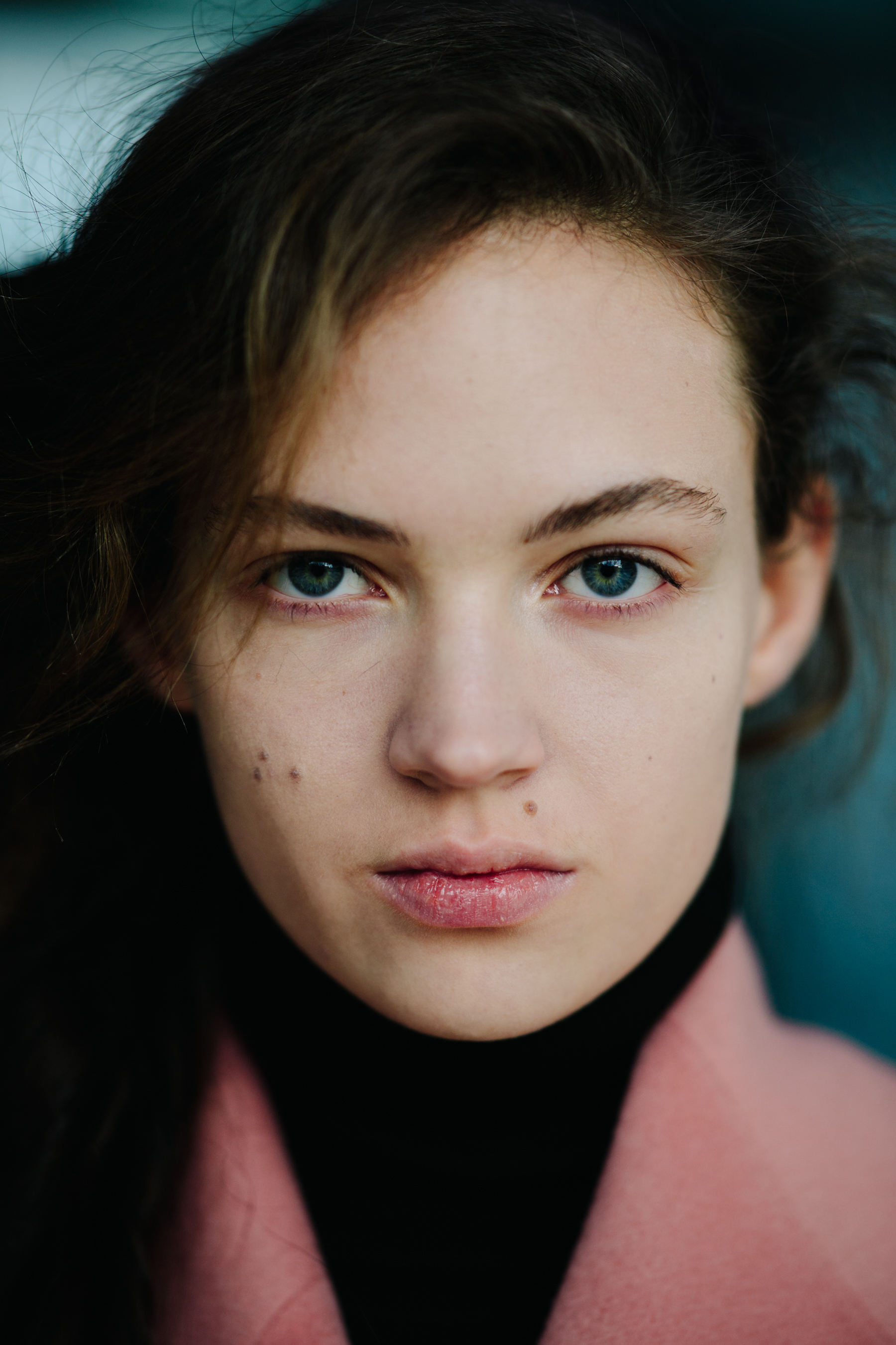Portrait of model with eyes