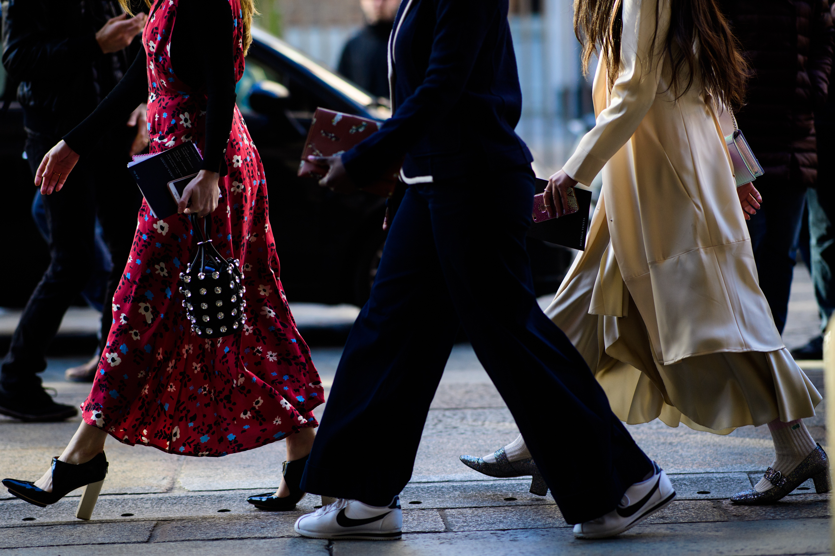 Woman wearing Nike shoes