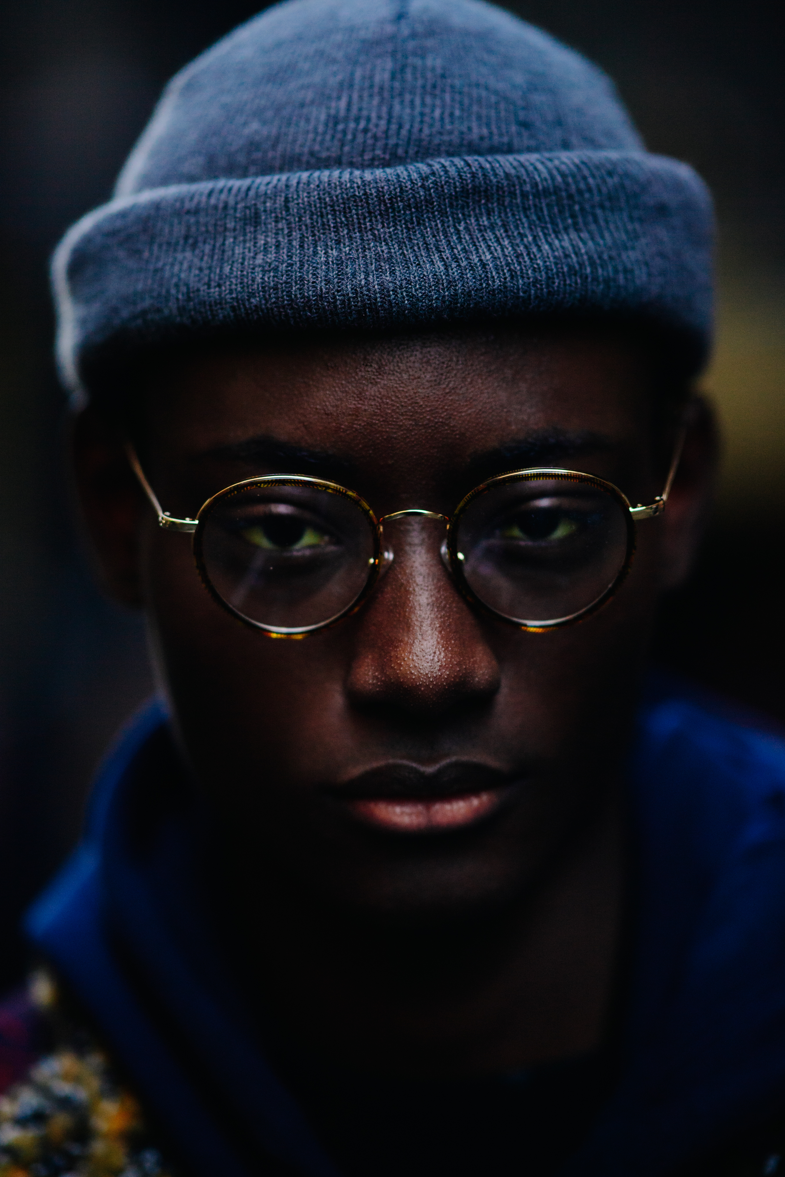 Portrait of man with glasses