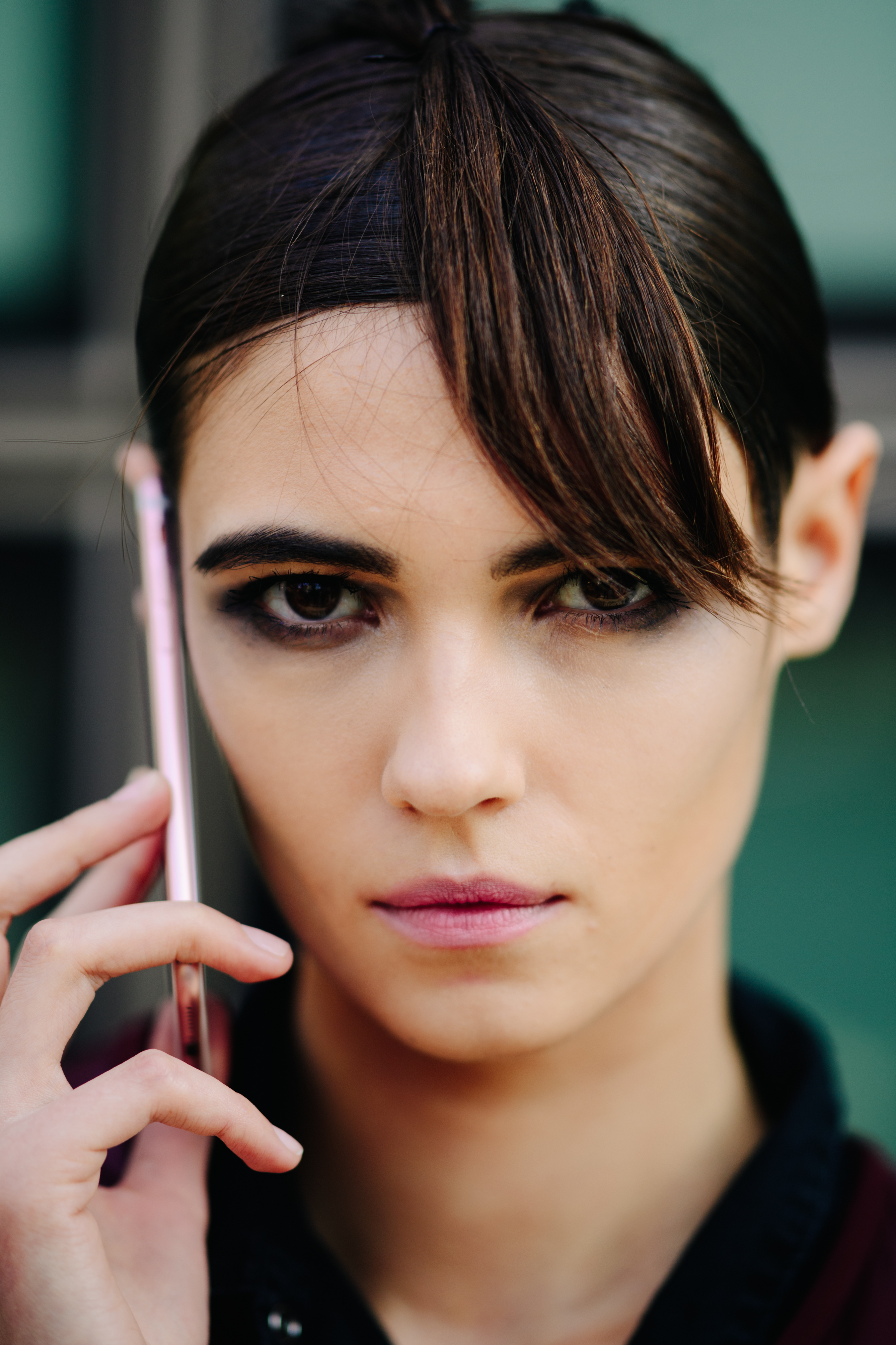 Portrait of model after the show