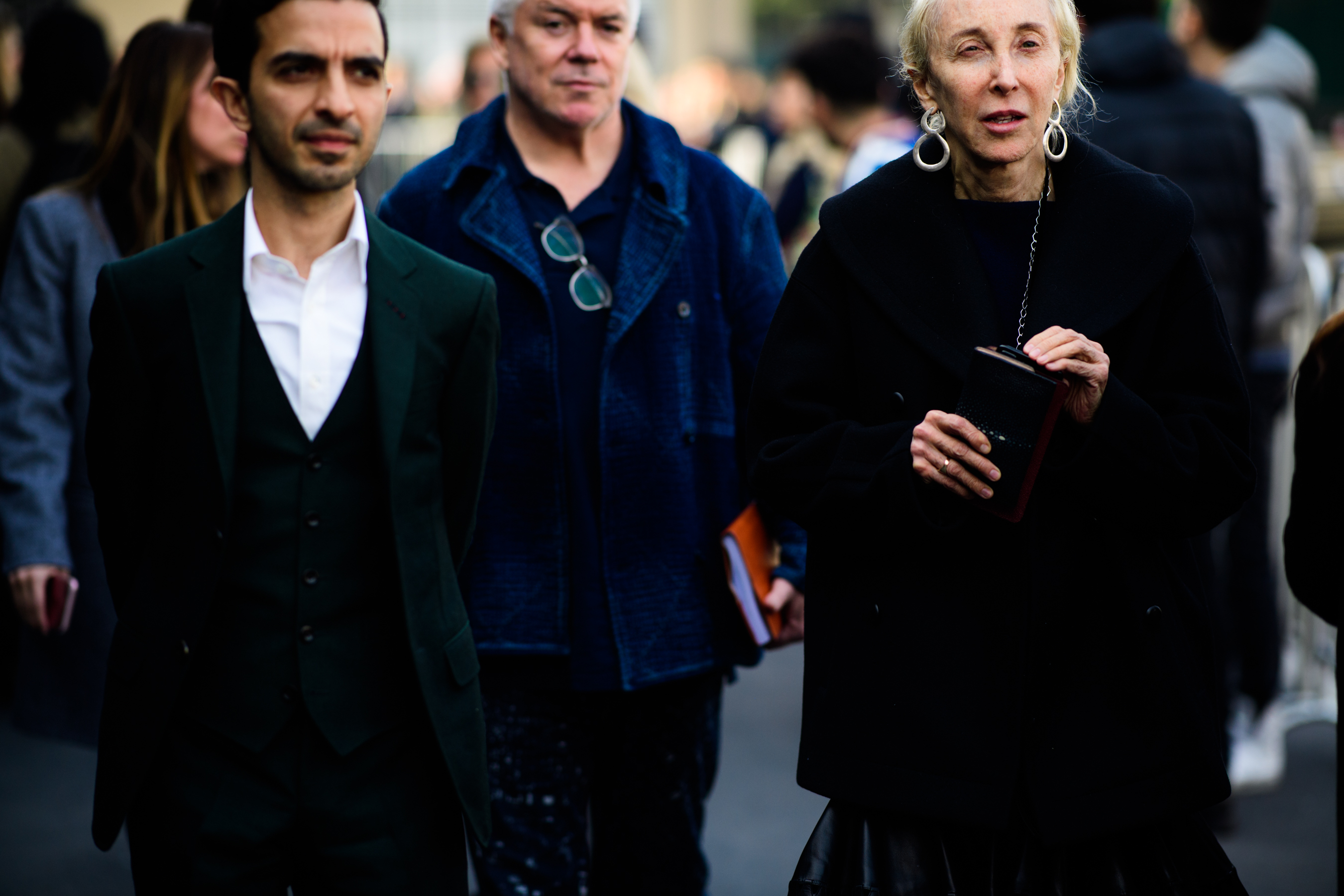 Man wearing green suit