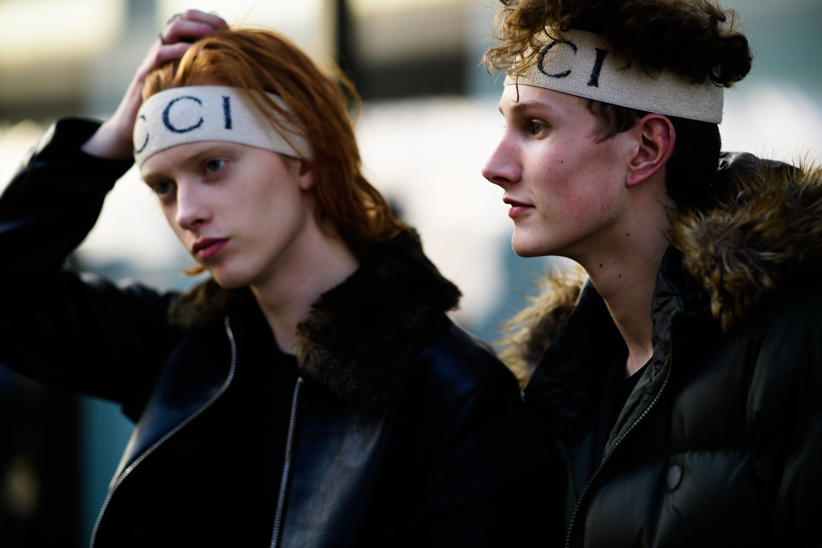 Models with Gucci accessories