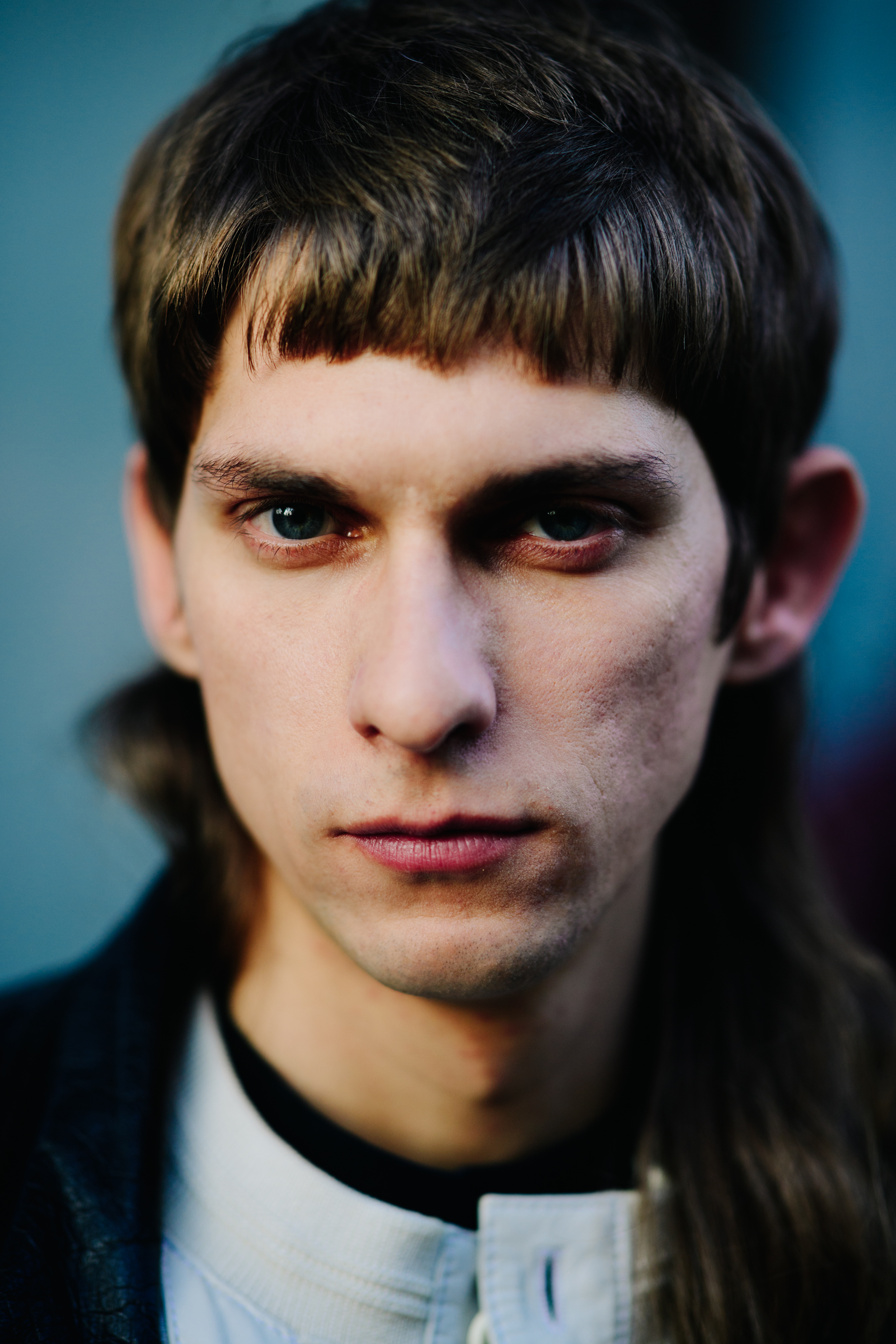Portrait of model with long hair