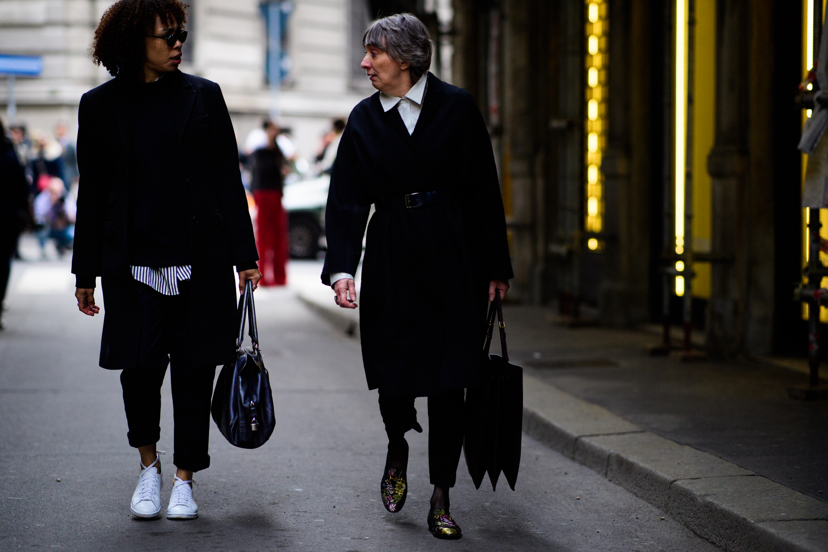 Woman wearing Adidas shoes