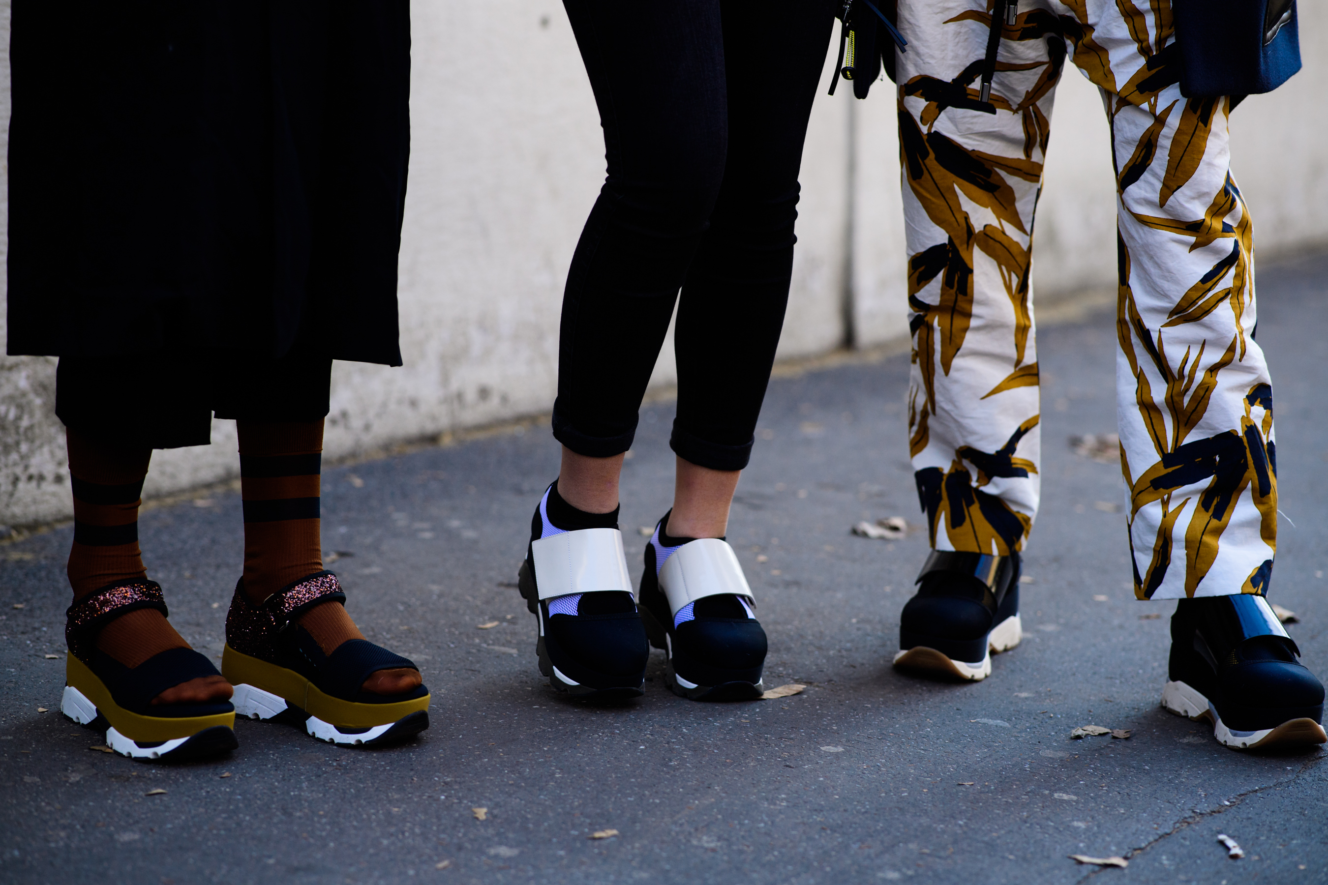 Woman wearing Marni shoes