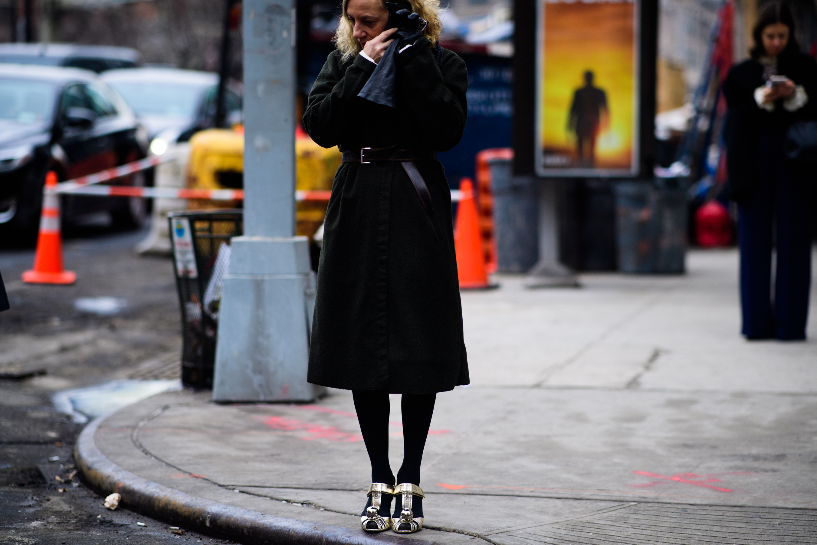 Woman wearing cloak