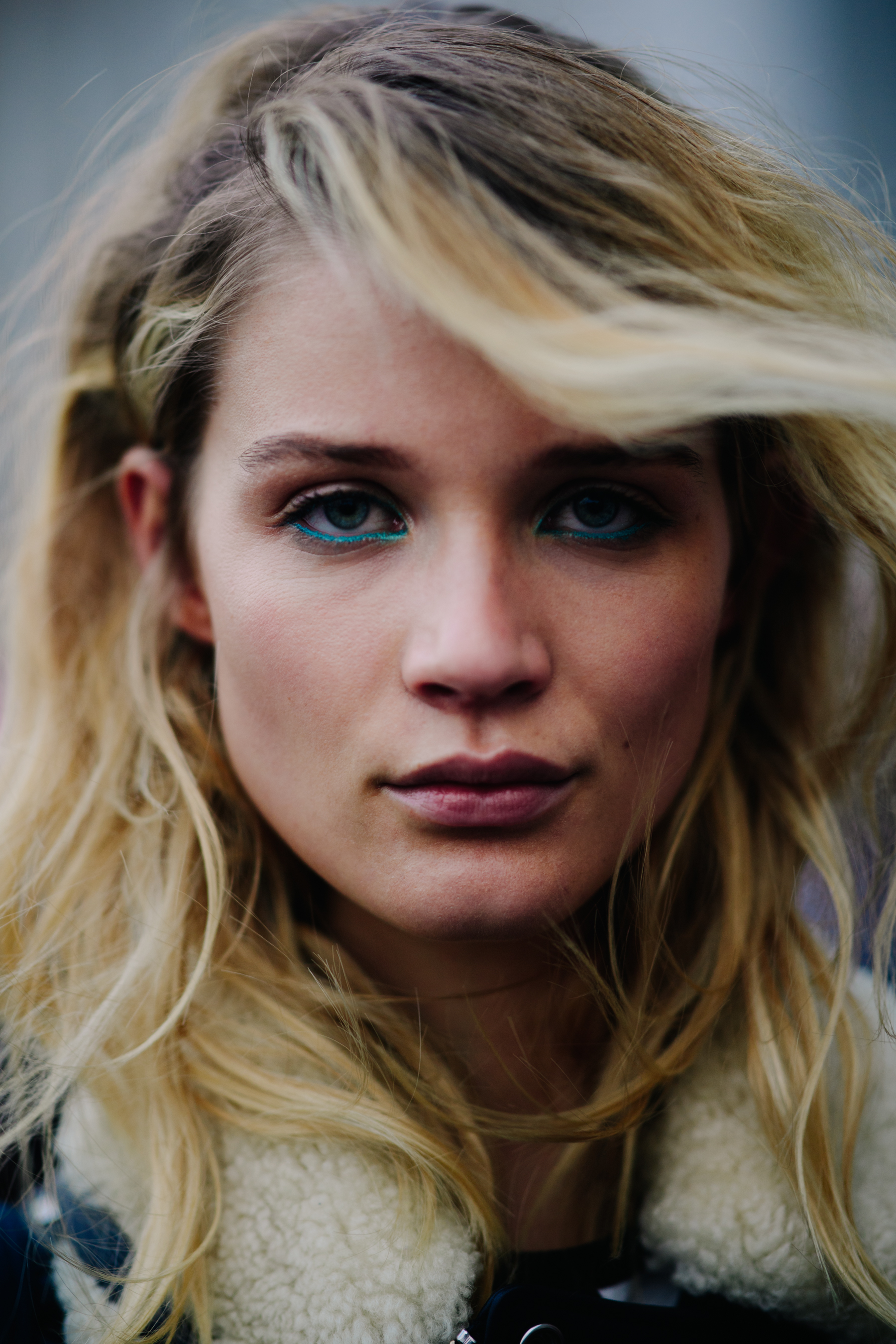 Portrait of woman with blond hair