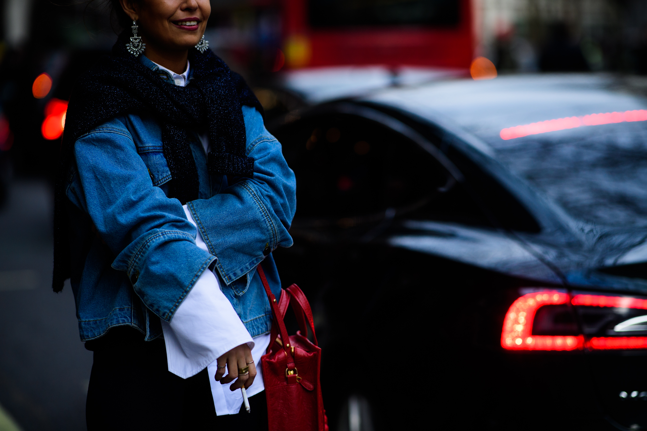 Woman wearing denim