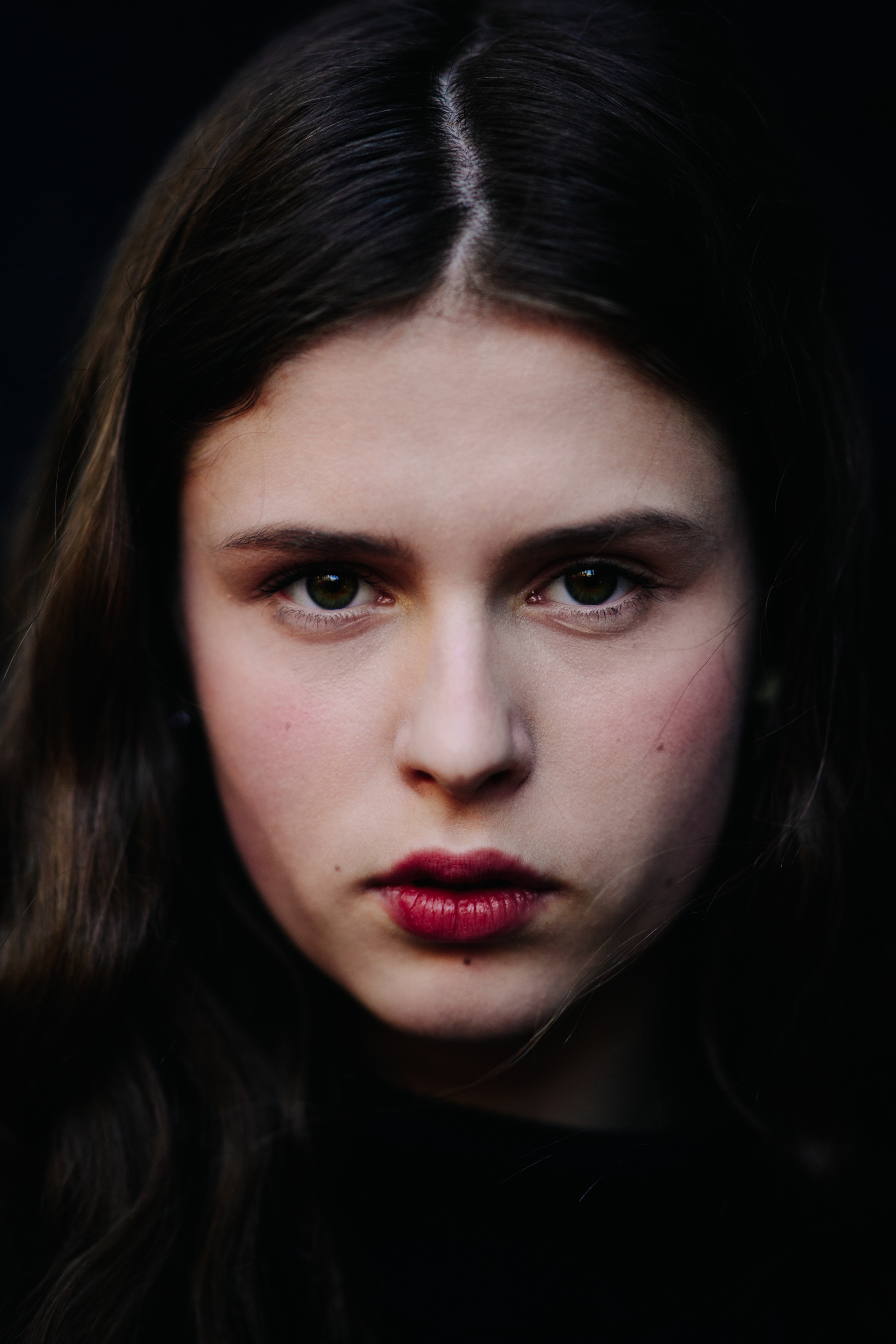 Portrait of a beautiful model after the show
