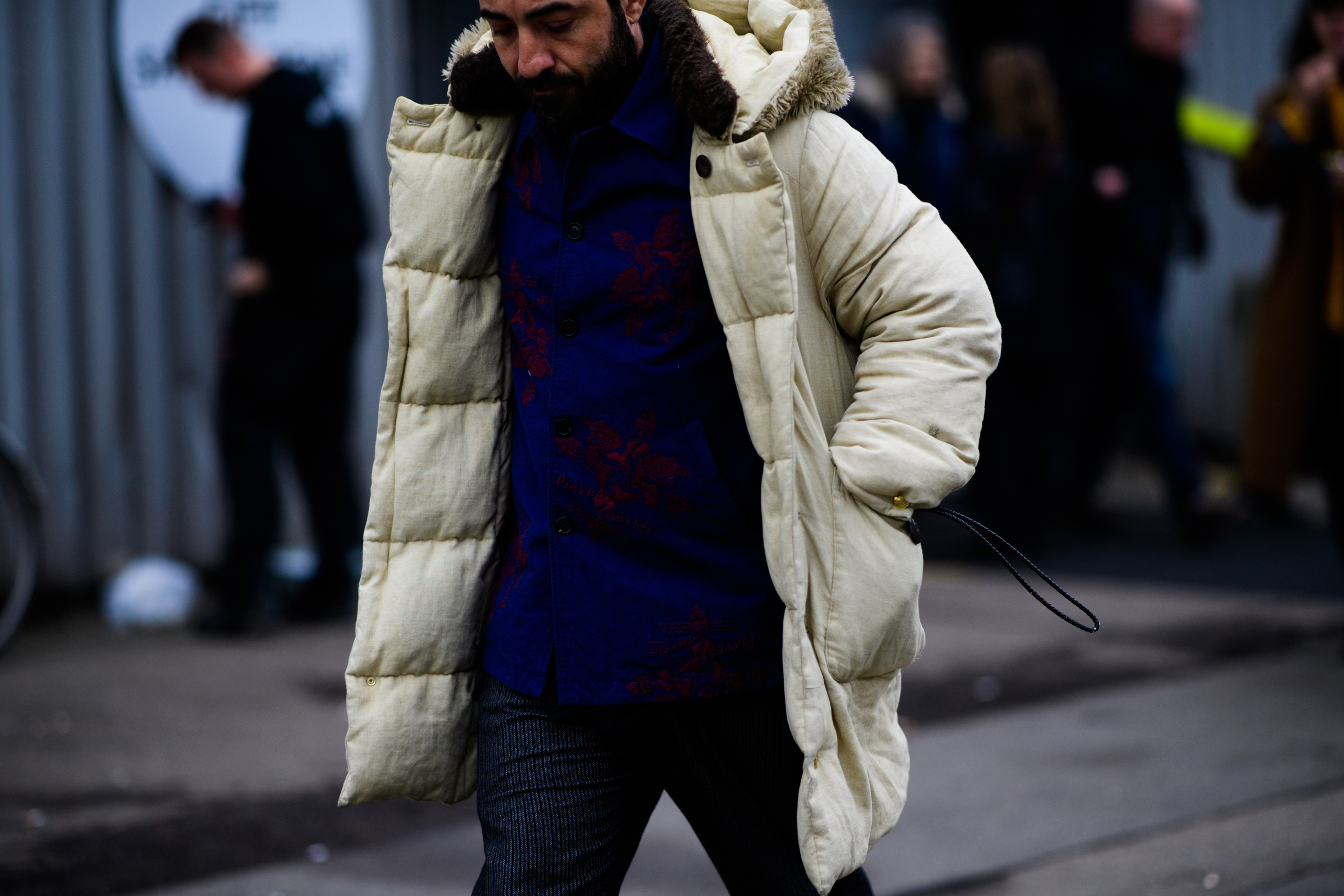 Man wearing blue shirt