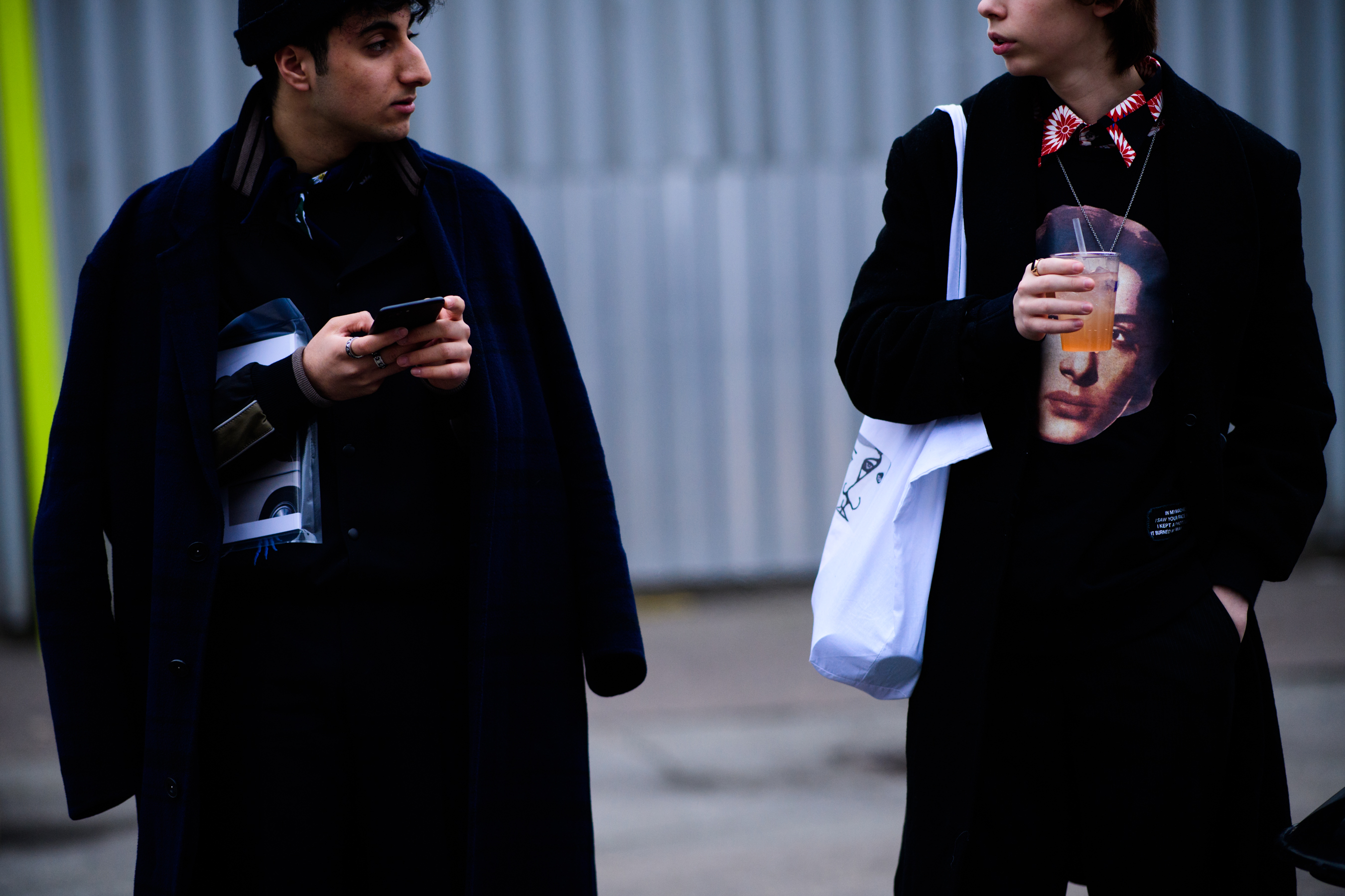People wearing black clothes
