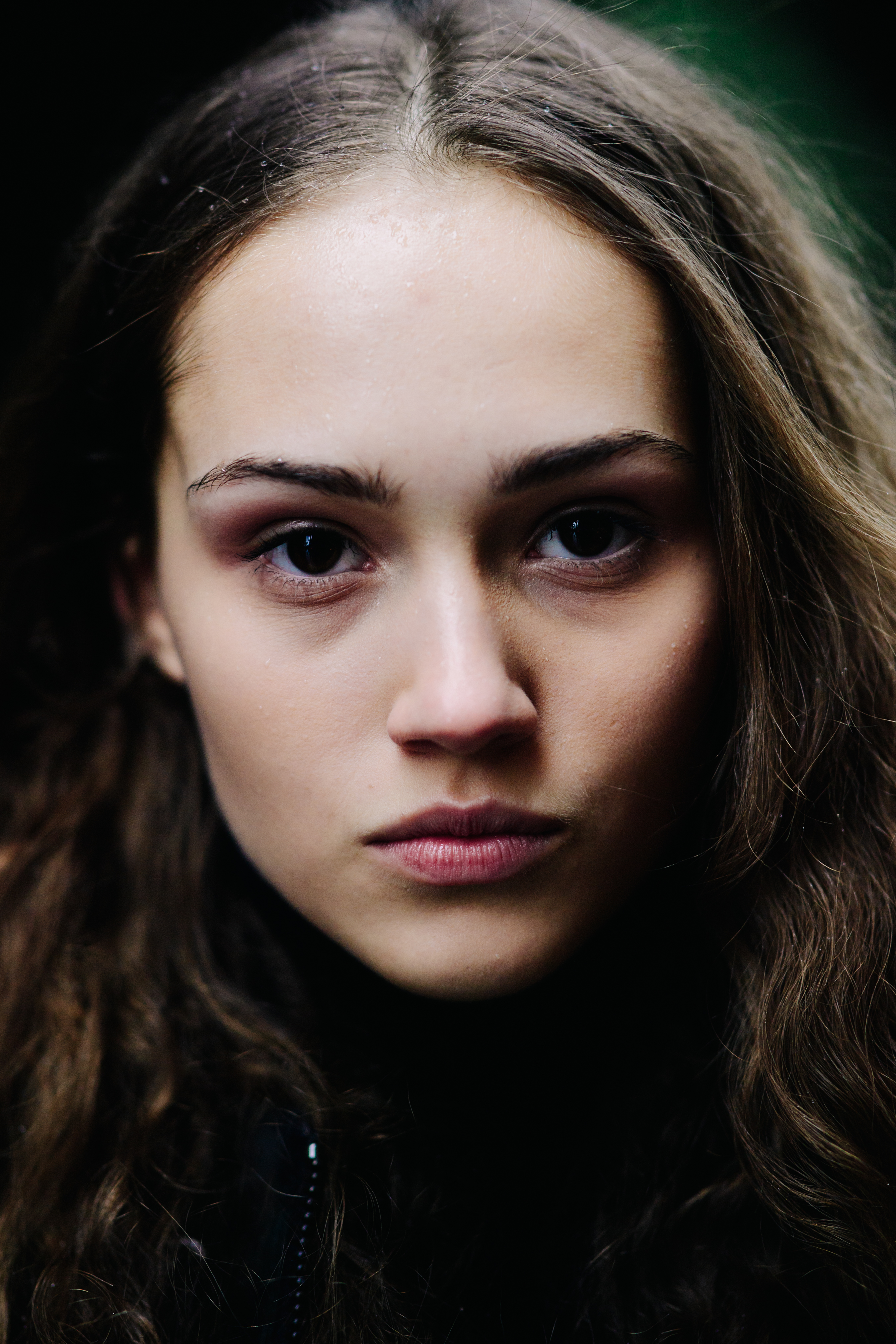 Portrait of a model after the show